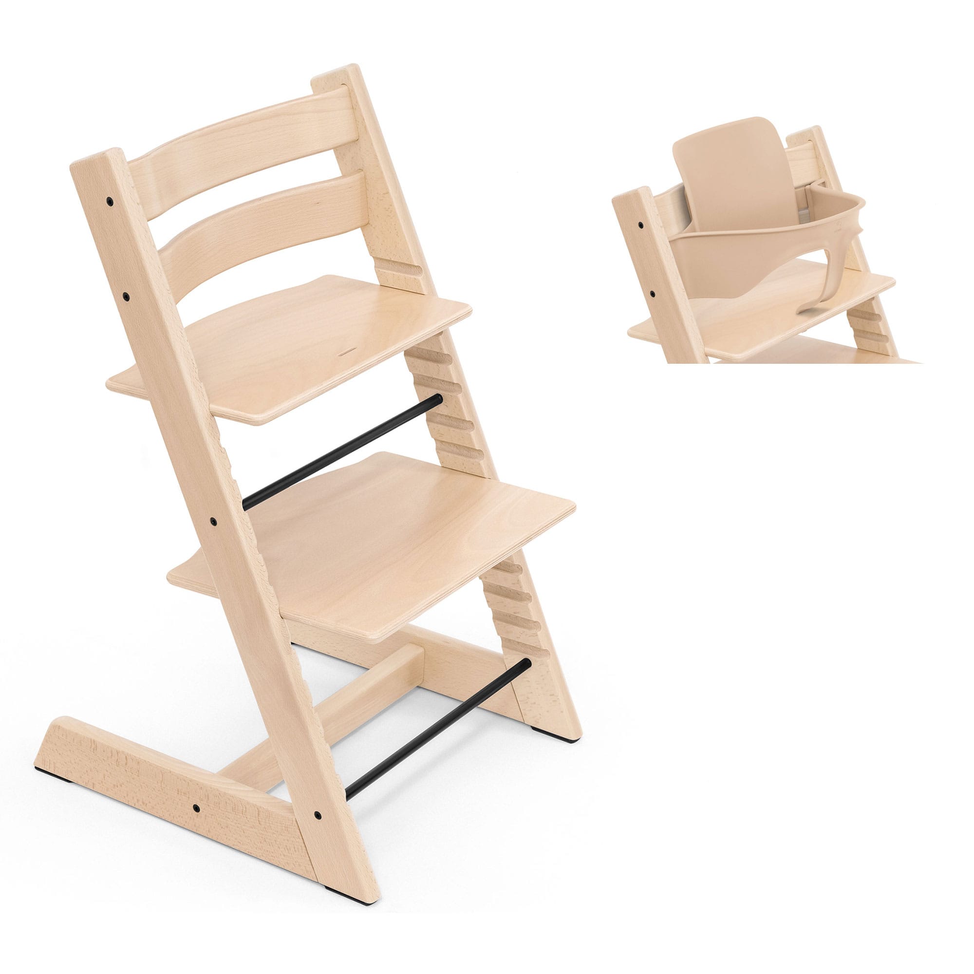 Stokke Tripp Trapp Highchair and Baby Set in Natural Baby Highchairs 21156-CHR-BBY-SET-NT 7040351001014