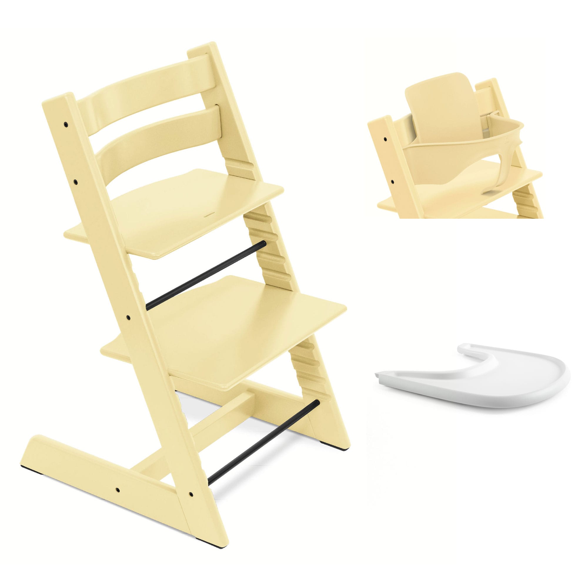Stokke Tripp Trapp Highchair and Baby Set & Tray in Lemon Yellow Baby Highchairs 100148-BBY-TRY-1 7040351001489