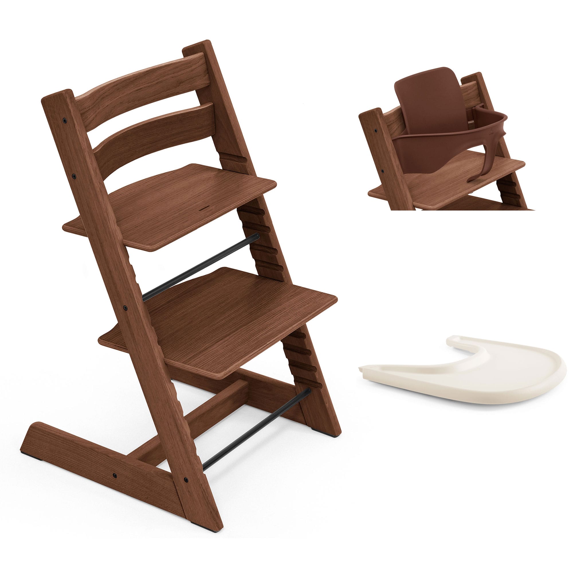 Stokke Tripp Trapp Highchair and Baby Set & Tray in Oak Warm Brown (Oak) Baby Highchairs 21253-CHR-BBY-TRY-BO-1 7040354952061