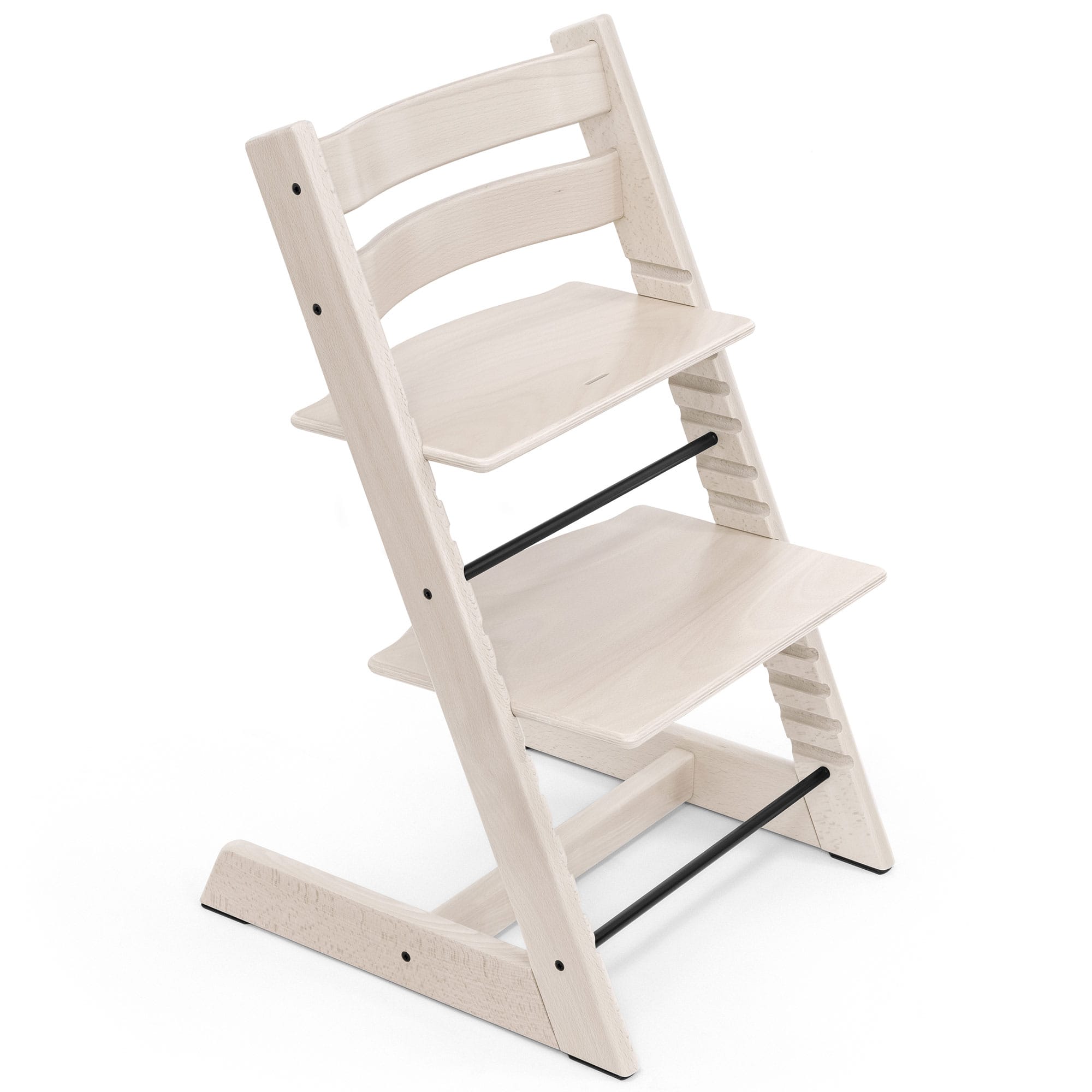 Stokke Tripp Trapp Highchair with Cushion & Baby Set in Whitewash Baby Highchairs