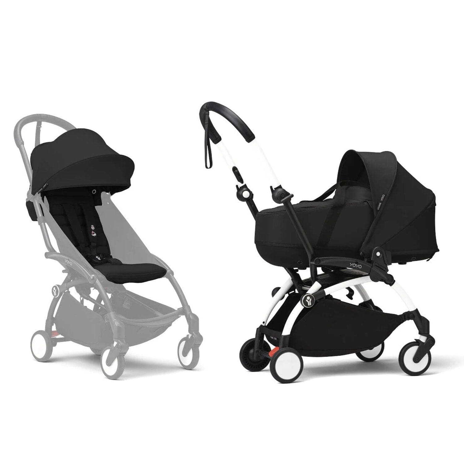 Stokke® YOYO³ Complete Pram - White/Black Baby Prams 16456-PRA-BLA 7040356474035