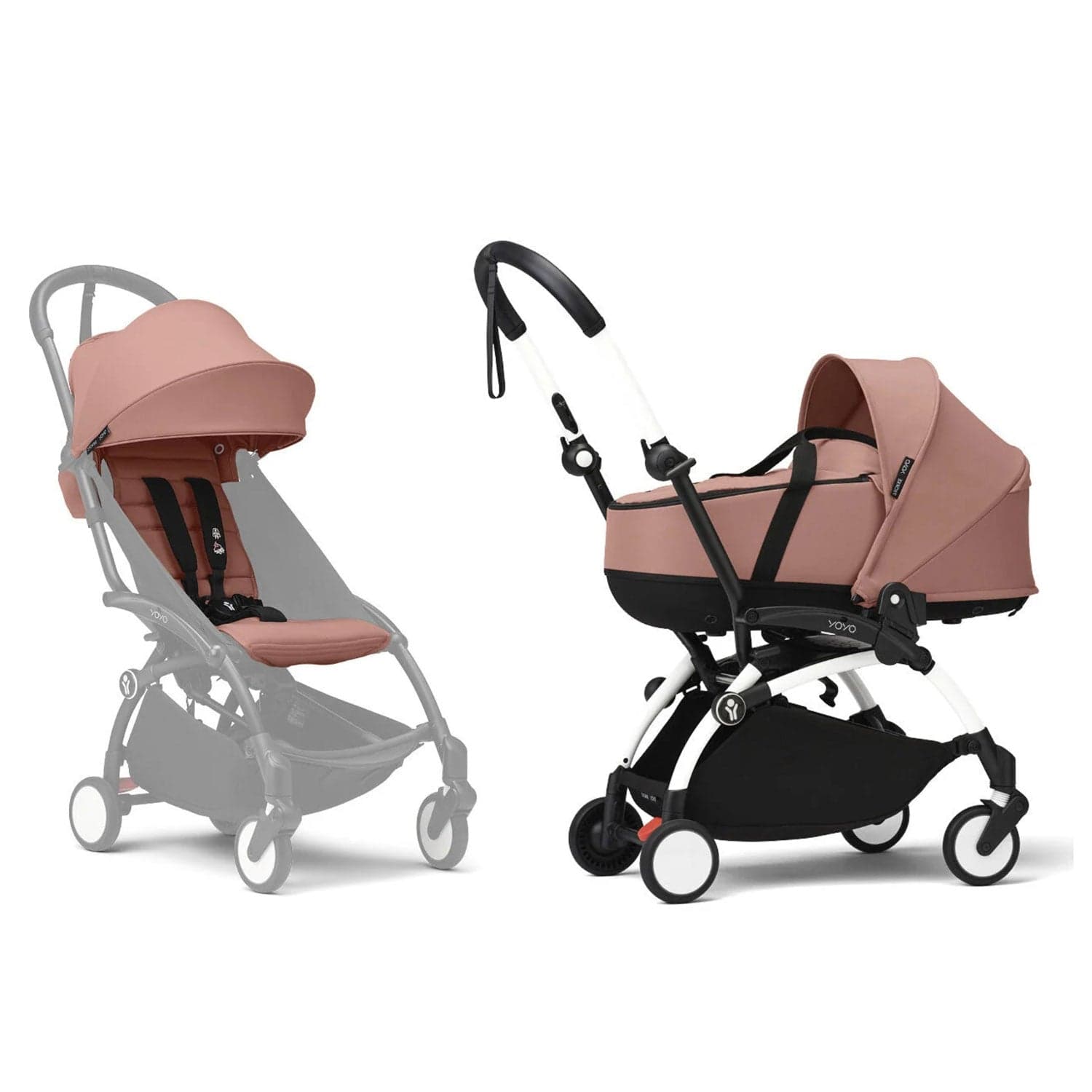 Stokke® YOYO³ Complete Pram - White/Ginger Baby Prams 16458-PRA-GIN 7040356474066