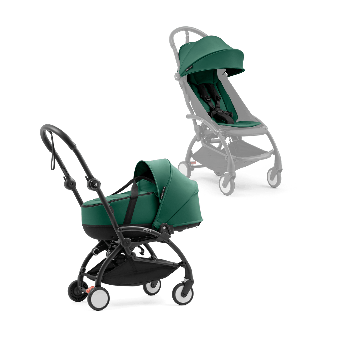 YOYO 5 Stroller with Bassinet in Forest Baby Prams 24083-FOR 7040356991037
