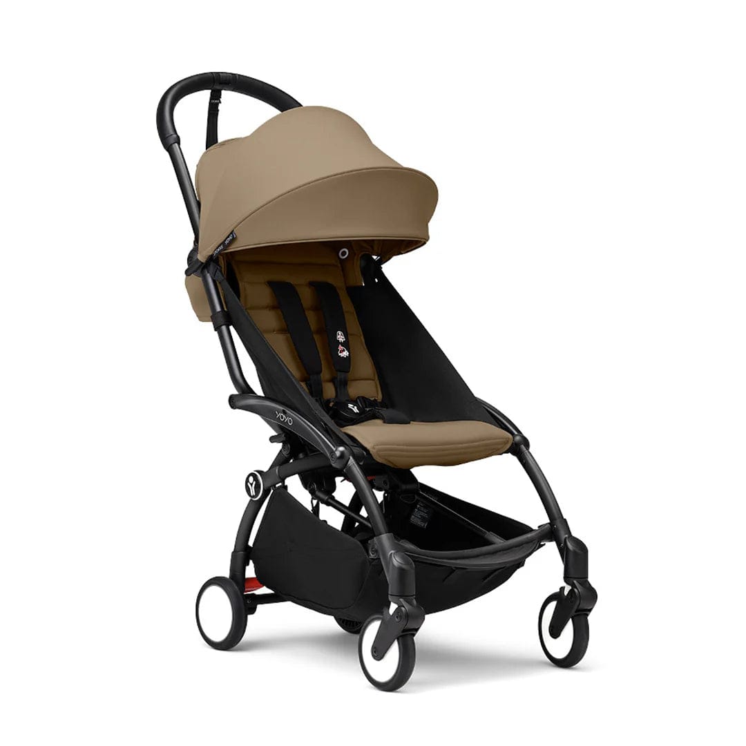 Stokke® YOYO³ 6M+ Stroller Black Frame - Toffee Pushchairs & Buggies 16491-6MO-TOF 7040356474073