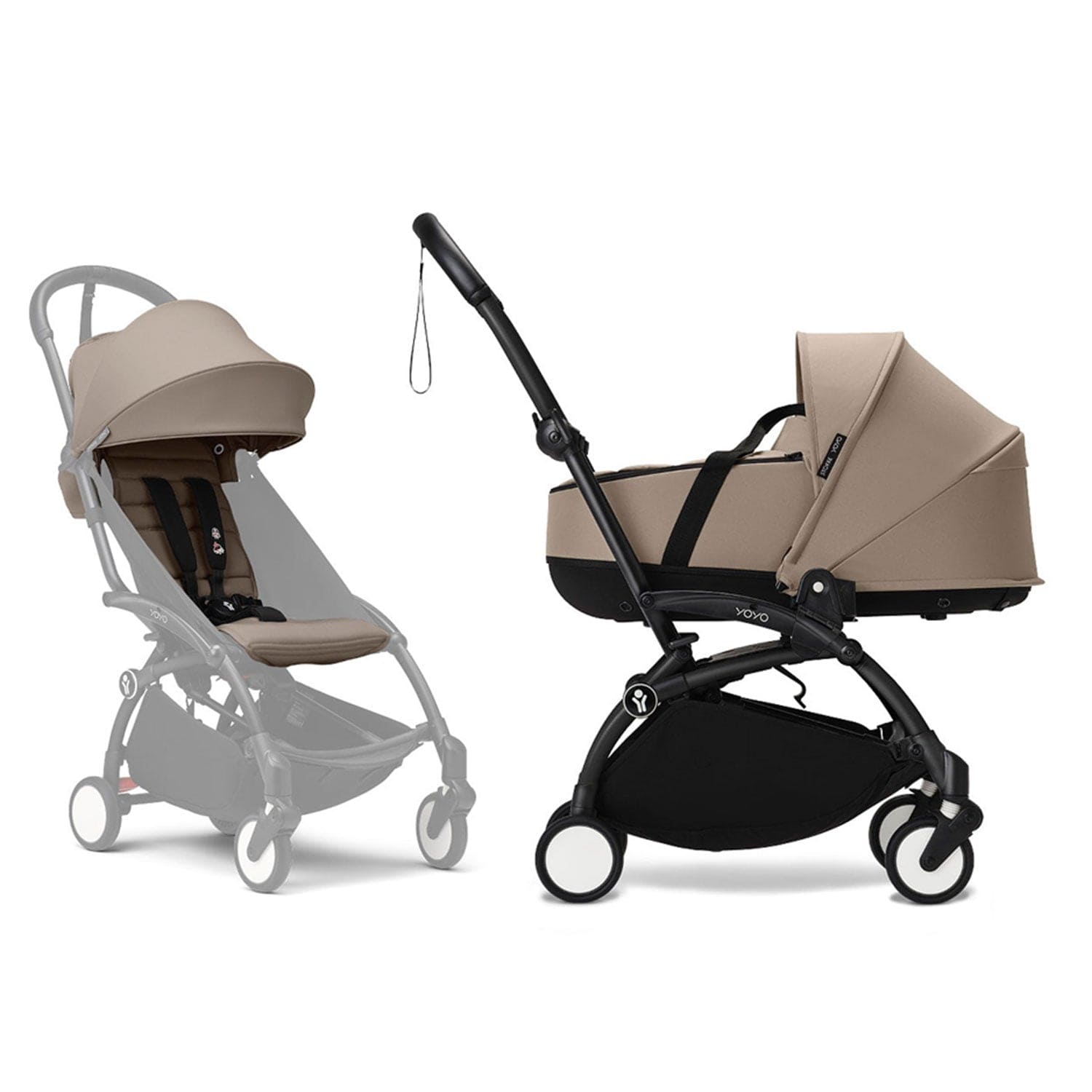 Stokke® YOYO³ Complete Pram - Black/Taupe Pushchairs & Buggies 16449-PRA-TAU 7040356474042