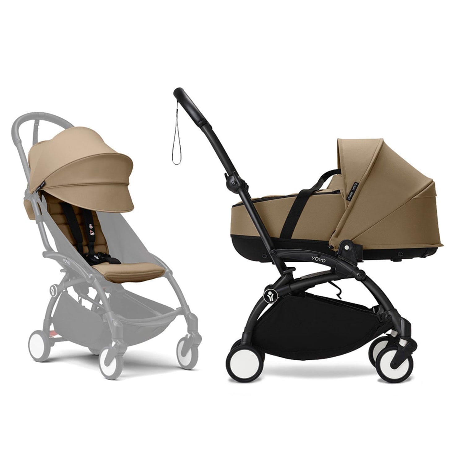 Stokke® YOYO³ Complete Pram - Black/Toffee Pushchairs & Buggies 16452-PRA-TOF 7040356474073