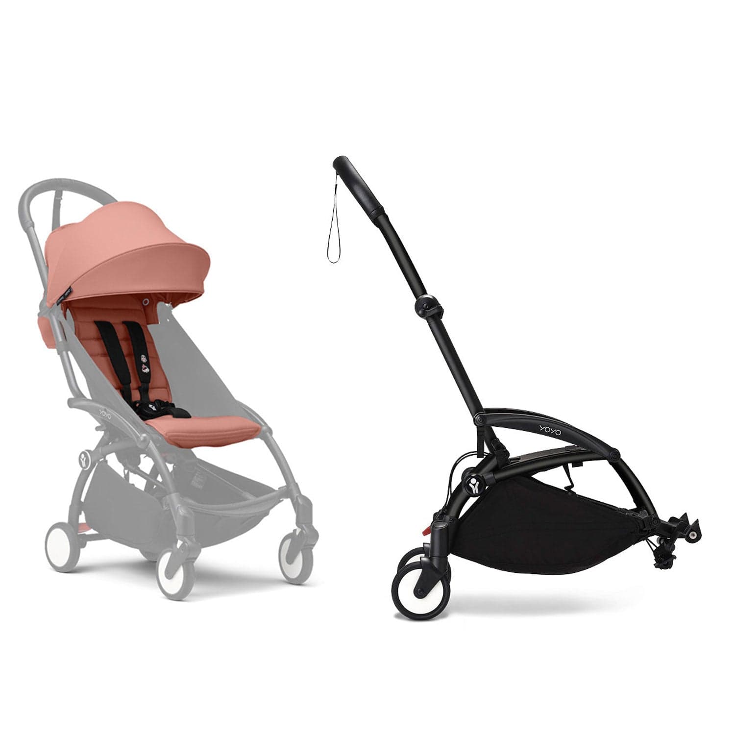 Stokke® YOYO³ Connect & 6M+ Colour Pack Bundle Black Frame - Ginger Pushchairs & Buggies 16434-CON-GIN 7040356477029