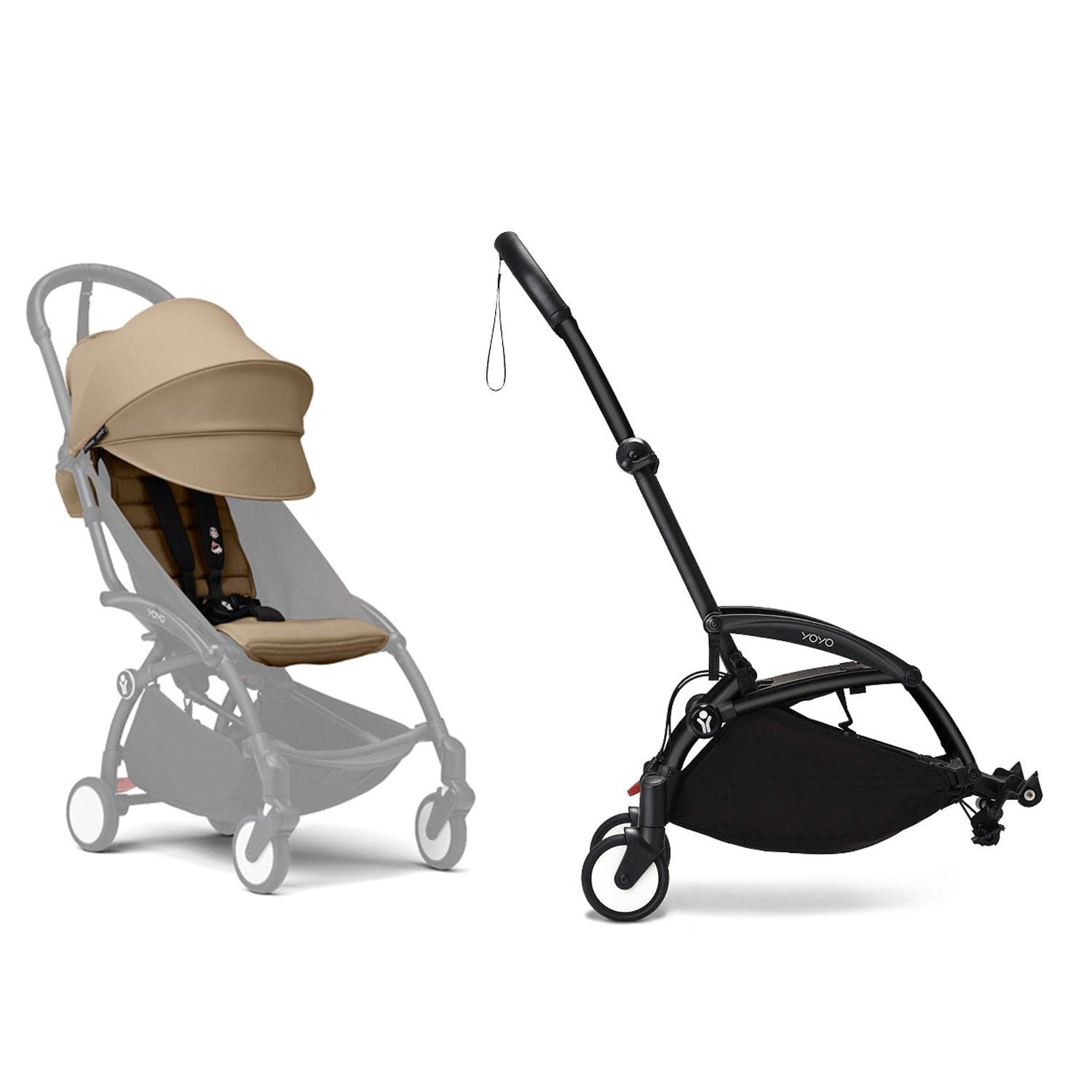 Stokke® YOYO³ Connect & 6M+ Colour Pack Bundle Black Frame - Toffee Pushchairs & Buggies 16435-CON-TOF 7040356477029