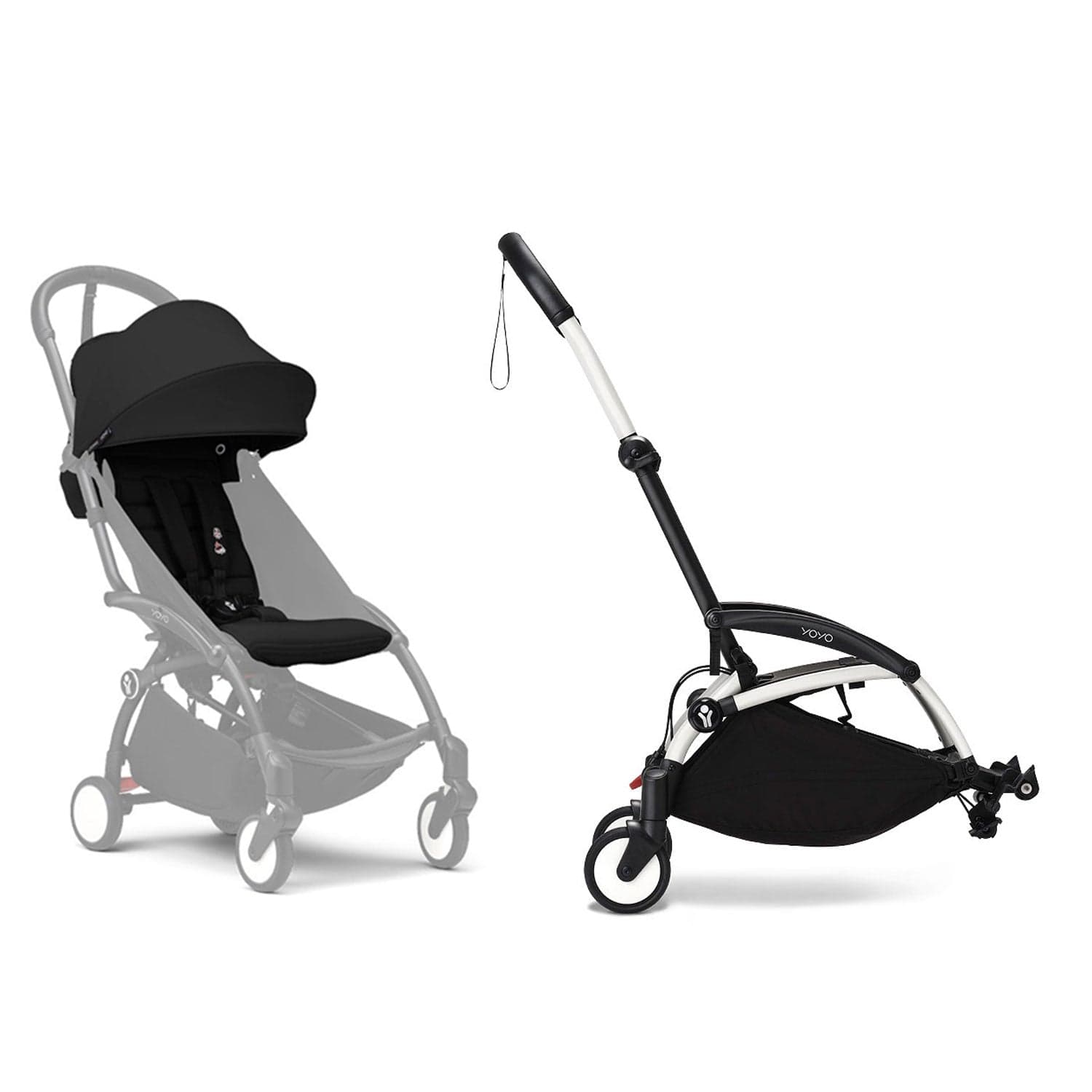 Stokke® YOYO³ Connect & 6M+ Colour Pack Bundle White Frame - Black Pushchairs & Buggies 16439-CON-BLA 7040356477012
