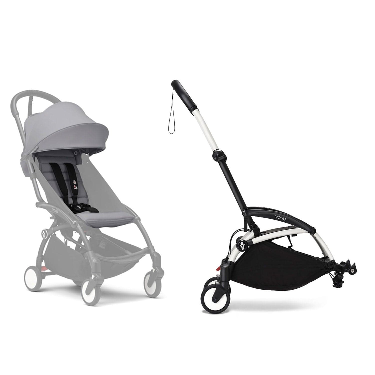 Stokke® YOYO³ Connect & 6M+ Colour Pack Bundle White Frame - Stone Pushchairs & Buggies 16445-CON-STO 7040356477012