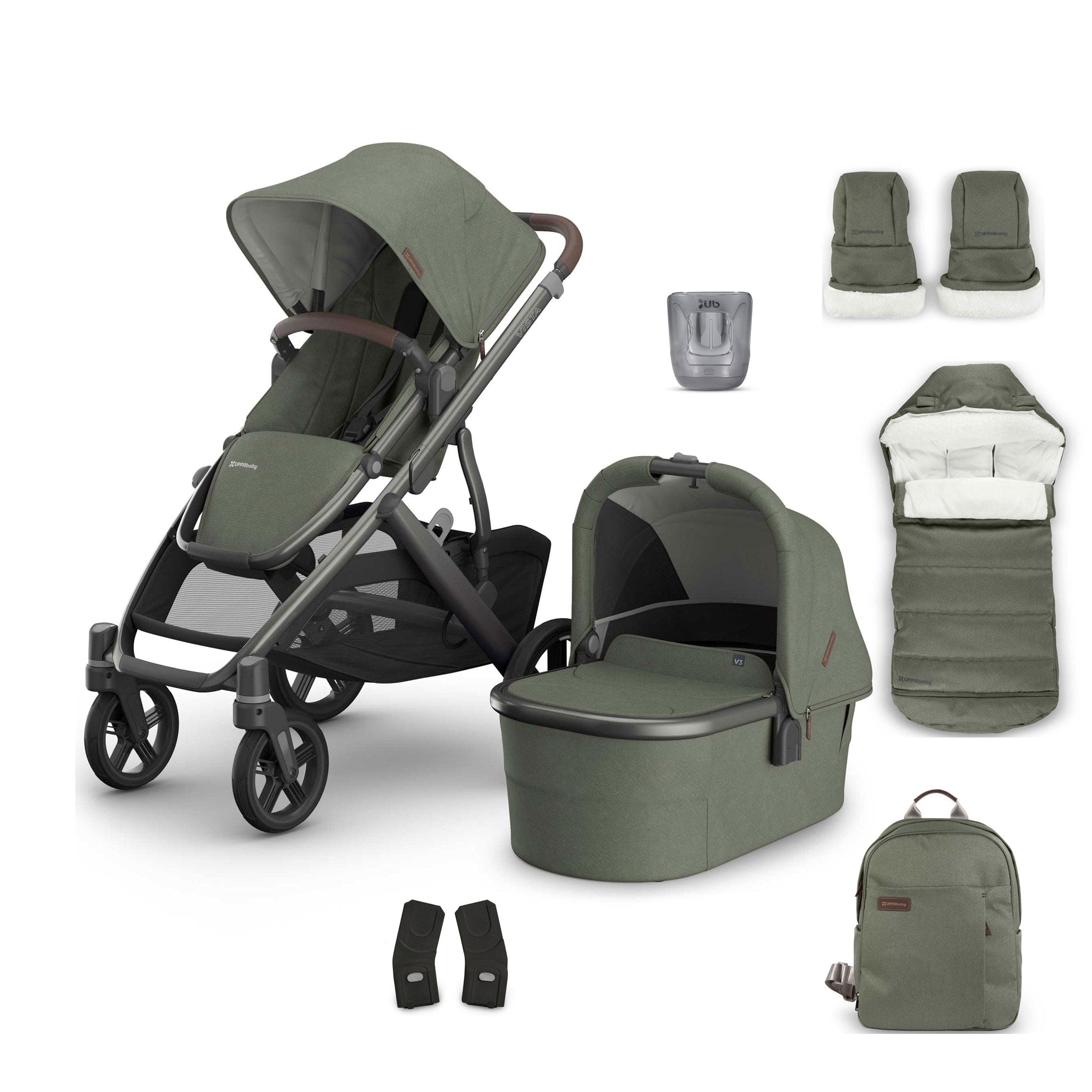Uppababy Vista V3 Complete Bundle in Evelyn Baby Prams 20024-VIS-COM-EVE 810177712282
