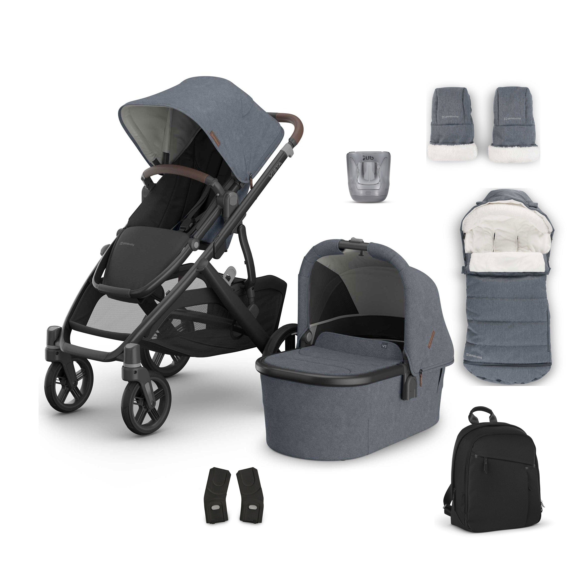 Uppababy Vista V3 Complete Bundle in Julian Baby Prams 20025-VIS-COM-JUL 810177712299