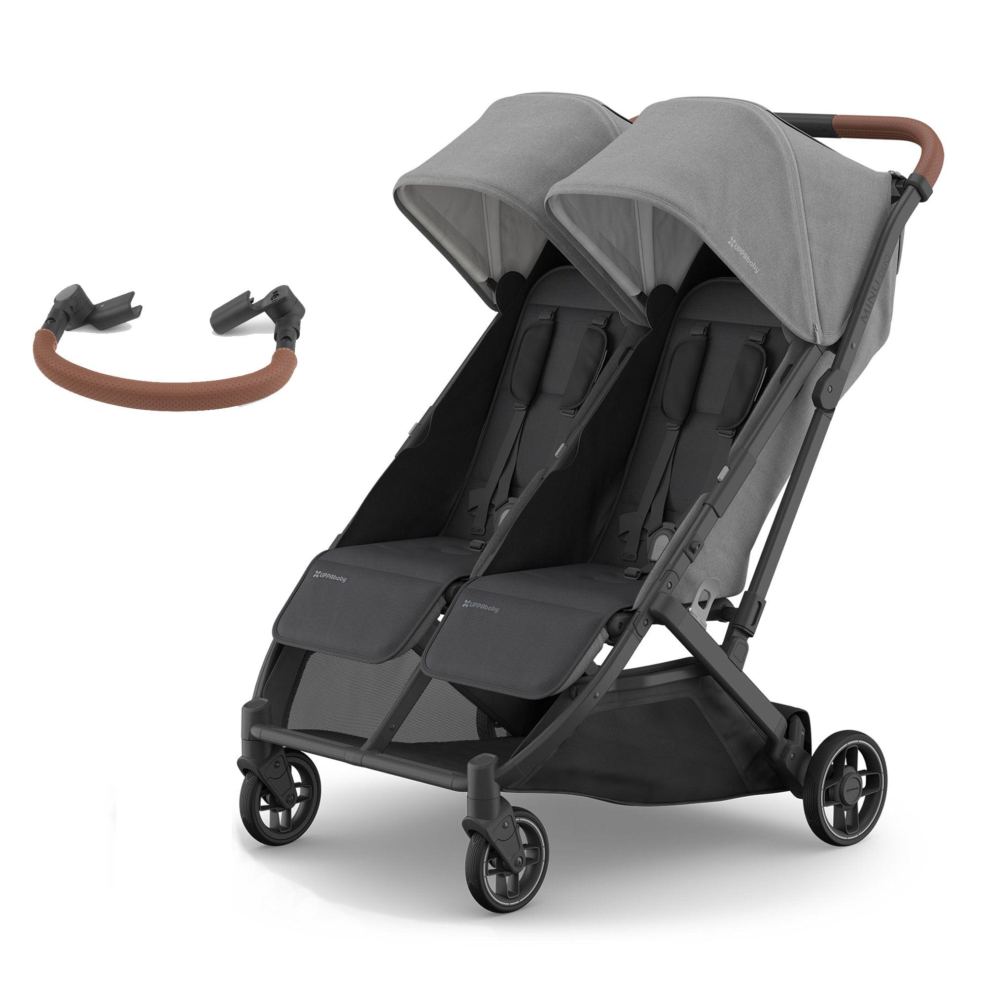 UPPAbaby Minu Duo Stroller & Bumper Bar Bundle in Greyson Double & Twin Prams 18568-MIN-DUO-GRY-1 0810142399142