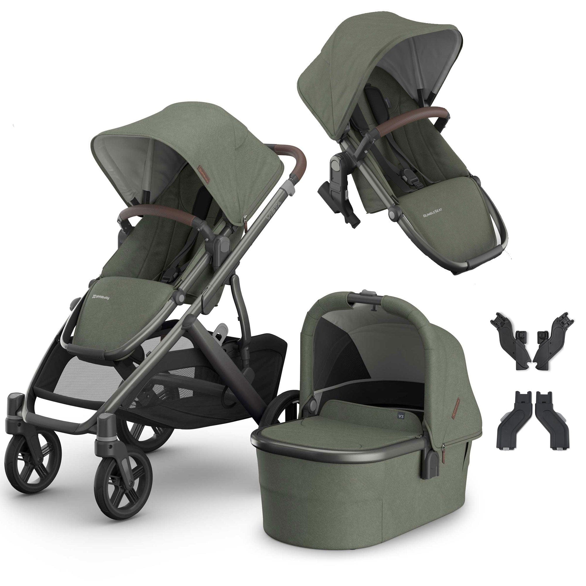 Uppababy Vista V3 Duo Pram in Evelyn Double & Twin Prams VIS-DUO-EVE 810177712282