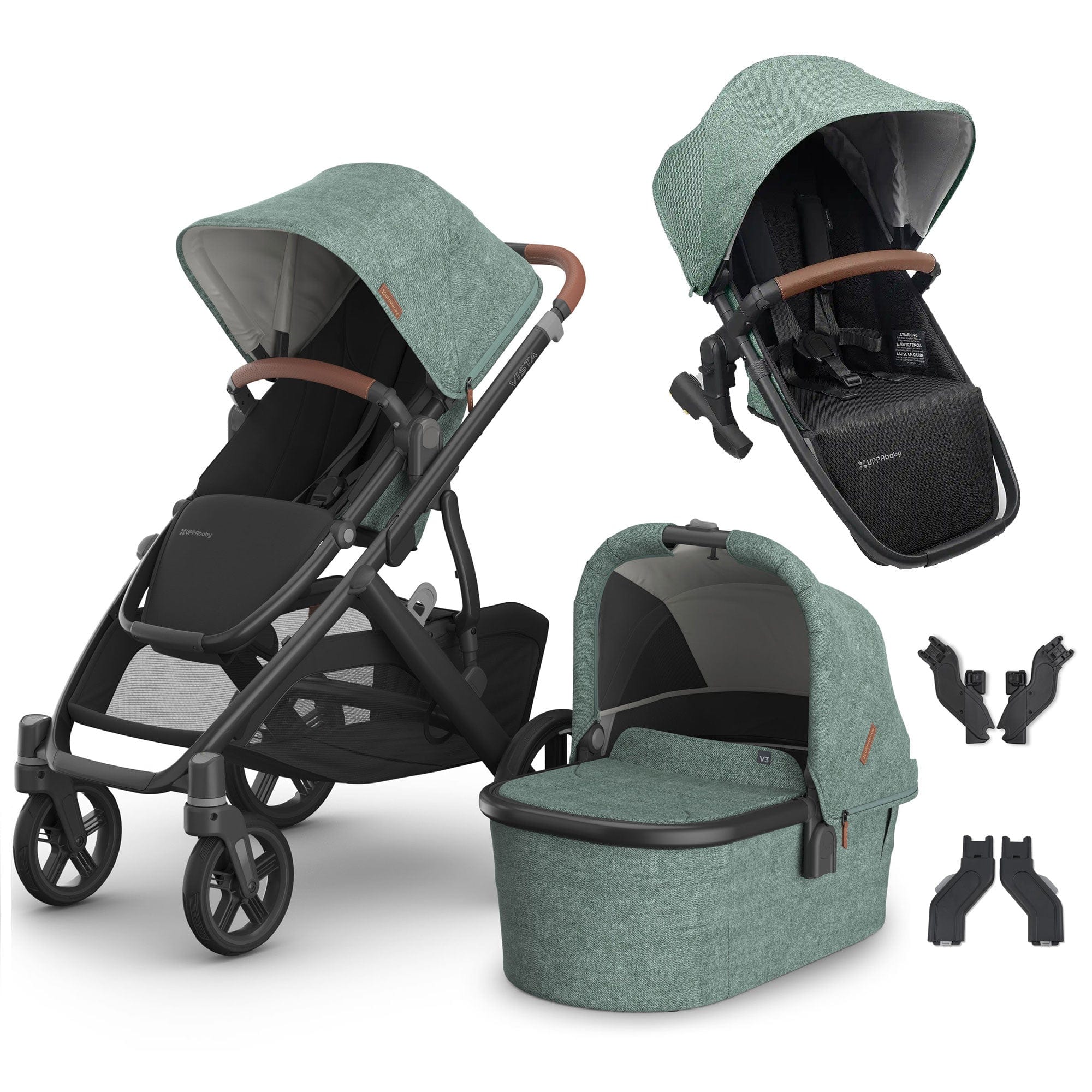 Uppababy Vista V3 Duo Pram in Gwen Double & Twin Prams VIS-DUO-GWEN 0810142392686