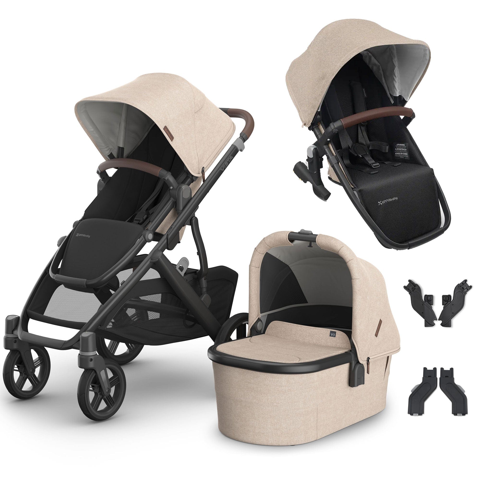 Uppababy Vista V3 Duo Pram in Liam Double & Twin Prams VIS-DUO-LIAM 0810142394093