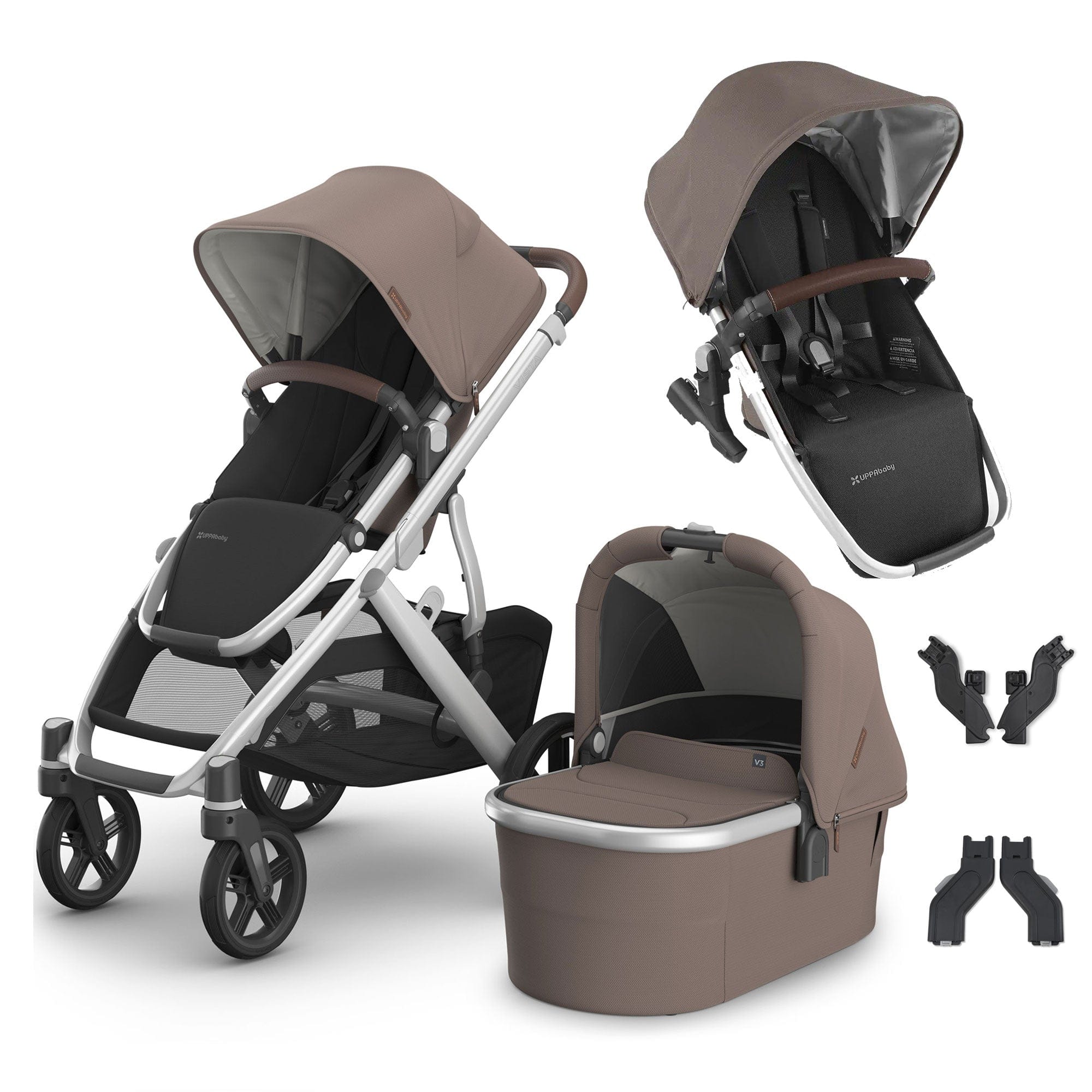 Uppababy Vista V3 Duo Pram in Theo Double & Twin Prams VIS-DUO-THEO 0810142394277