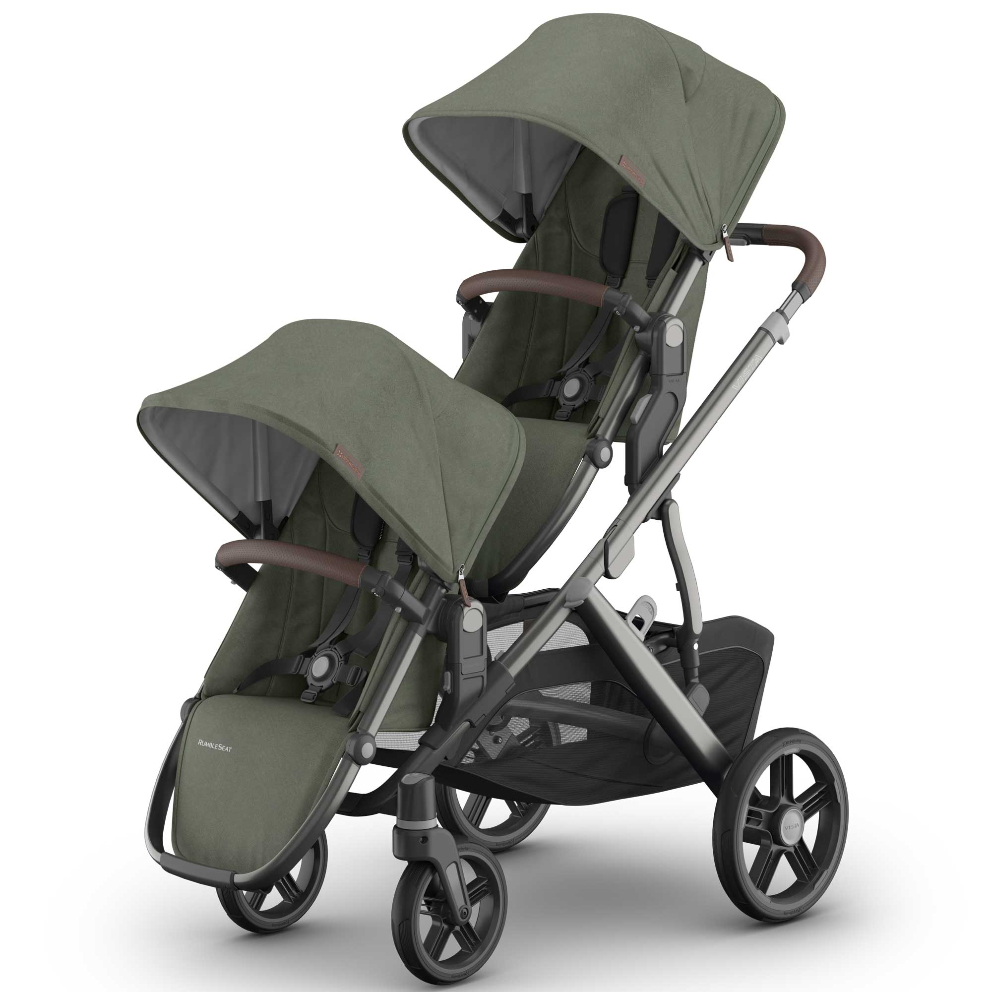Uppababy Vista V3 Twin Pram in Evelyn Double & Twin Prams VIS-TWIN-EVE 810177712282