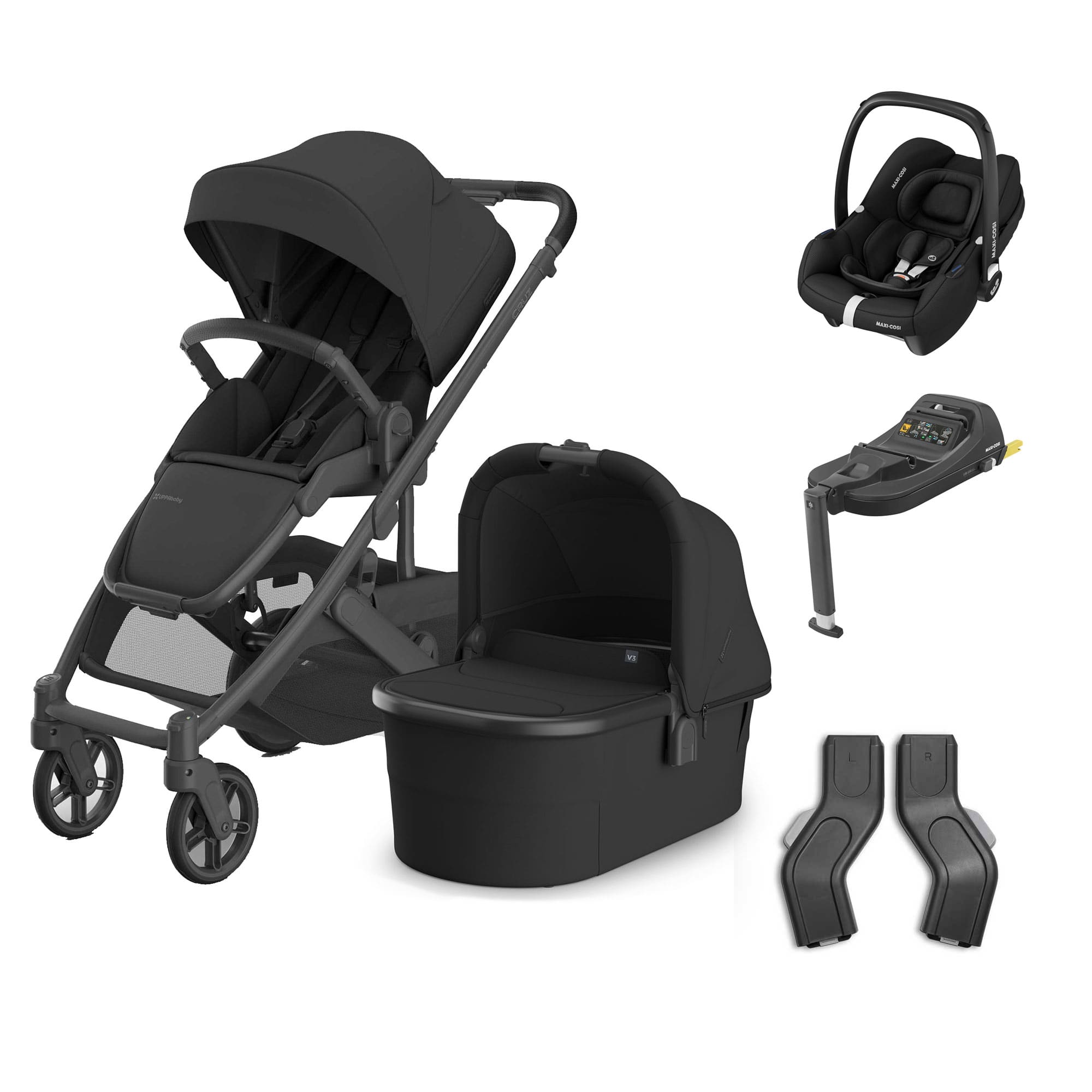 UPPAbaby Cruz V3 Complete Maxi-Cosi Travel System in Jake Travel Systems 20586-CMP-TVS-JKE-4 810177711247