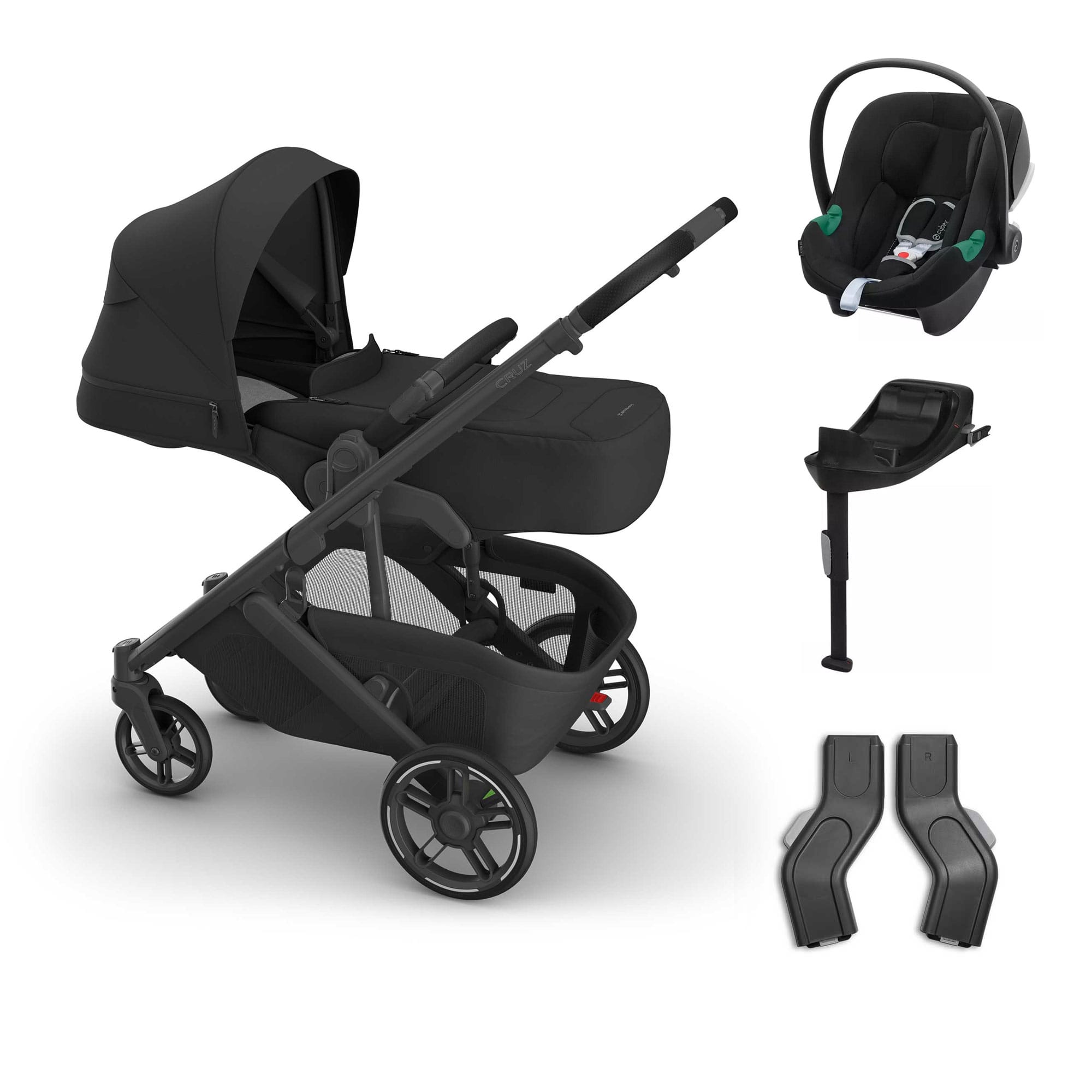 UPPAbaby Cruz V3 Cybex Bundle + Infant Cover in Jake Travel Systems 20795-CRZ-INF-JKE-4 0810177711247
