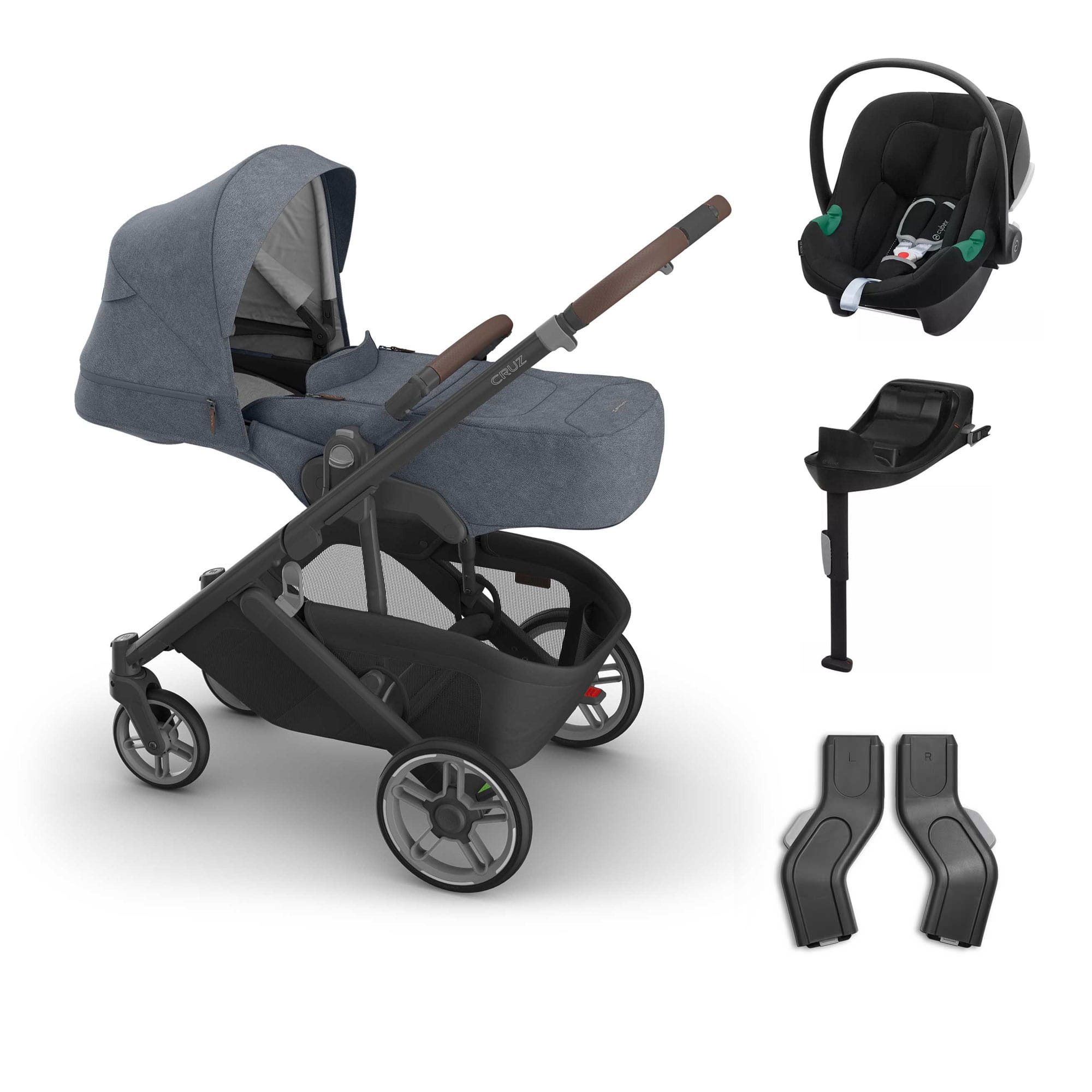 UPPAbaby Cruz V3 Cybex Bundle + Infant Cover in Julian Travel Systems 20801-CRZ-INF-JUL-4 0810177712503