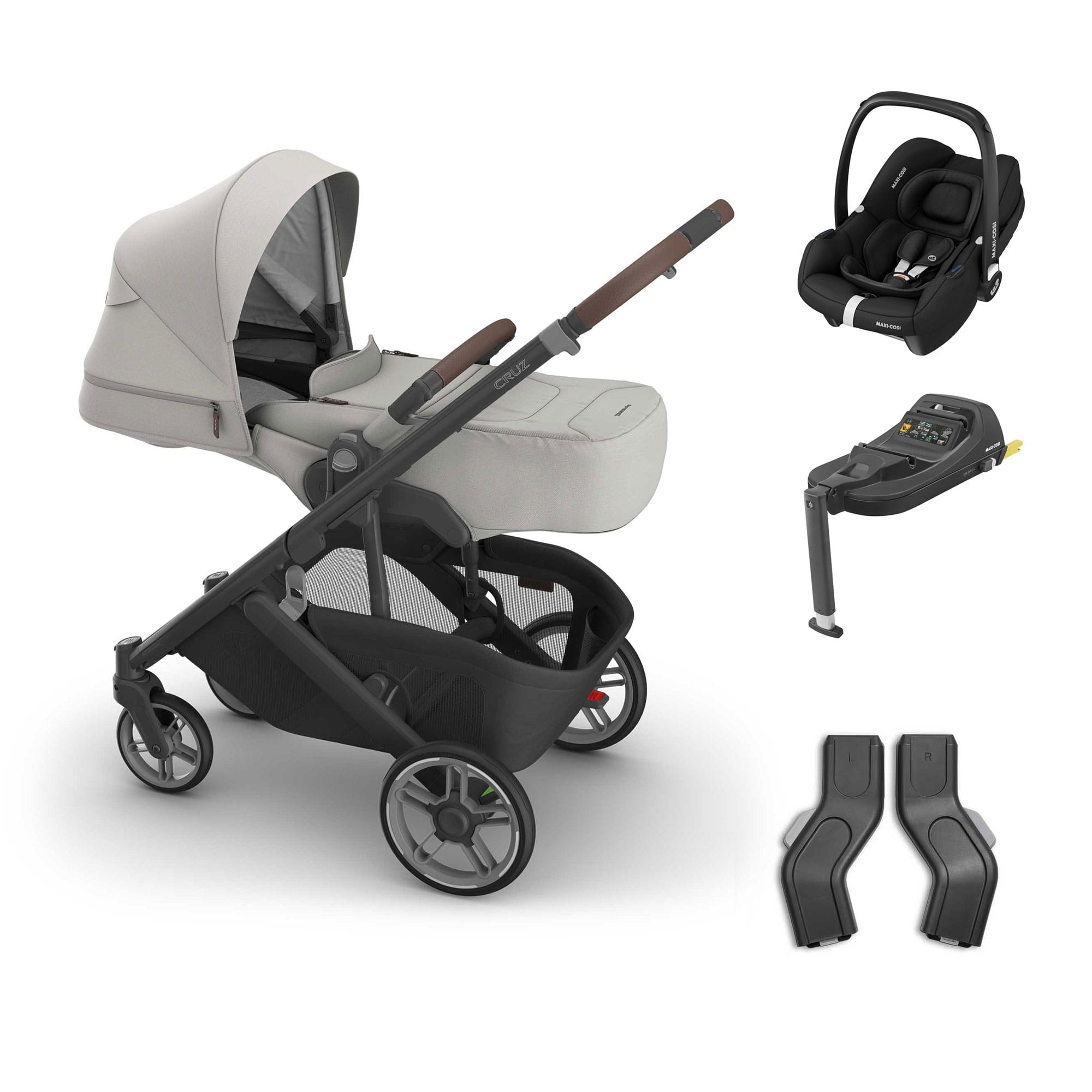 UPPAbaby Cruz V3 Maxi-Cosi Bundle + Infant Cover in Savannah Travel Systems 20818-CRZ-INF-SAV-1 0810177711278