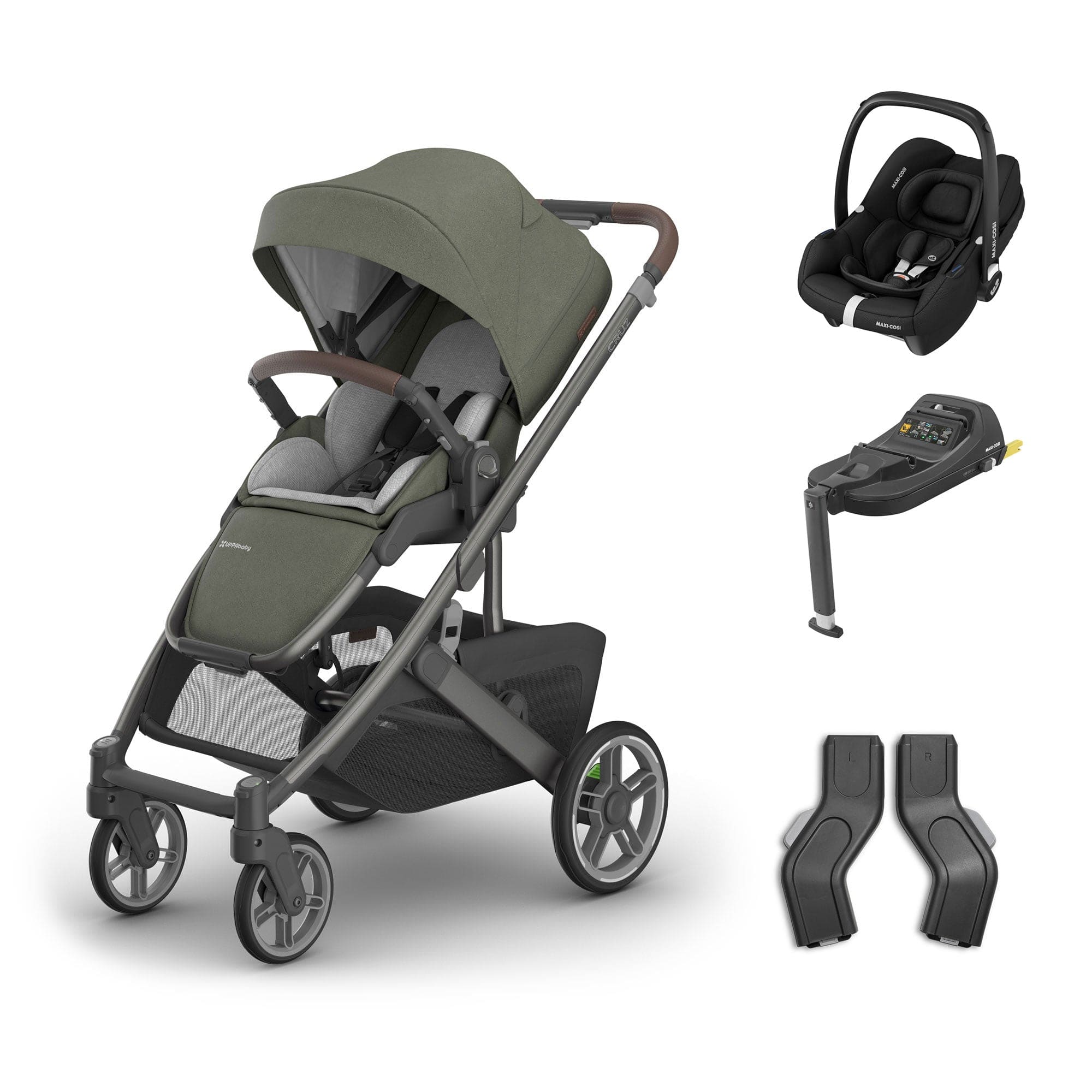 maxi cosi passeggino UPPAbaby Cruz V3 Maxi-Cosi Travel System in Evelyn