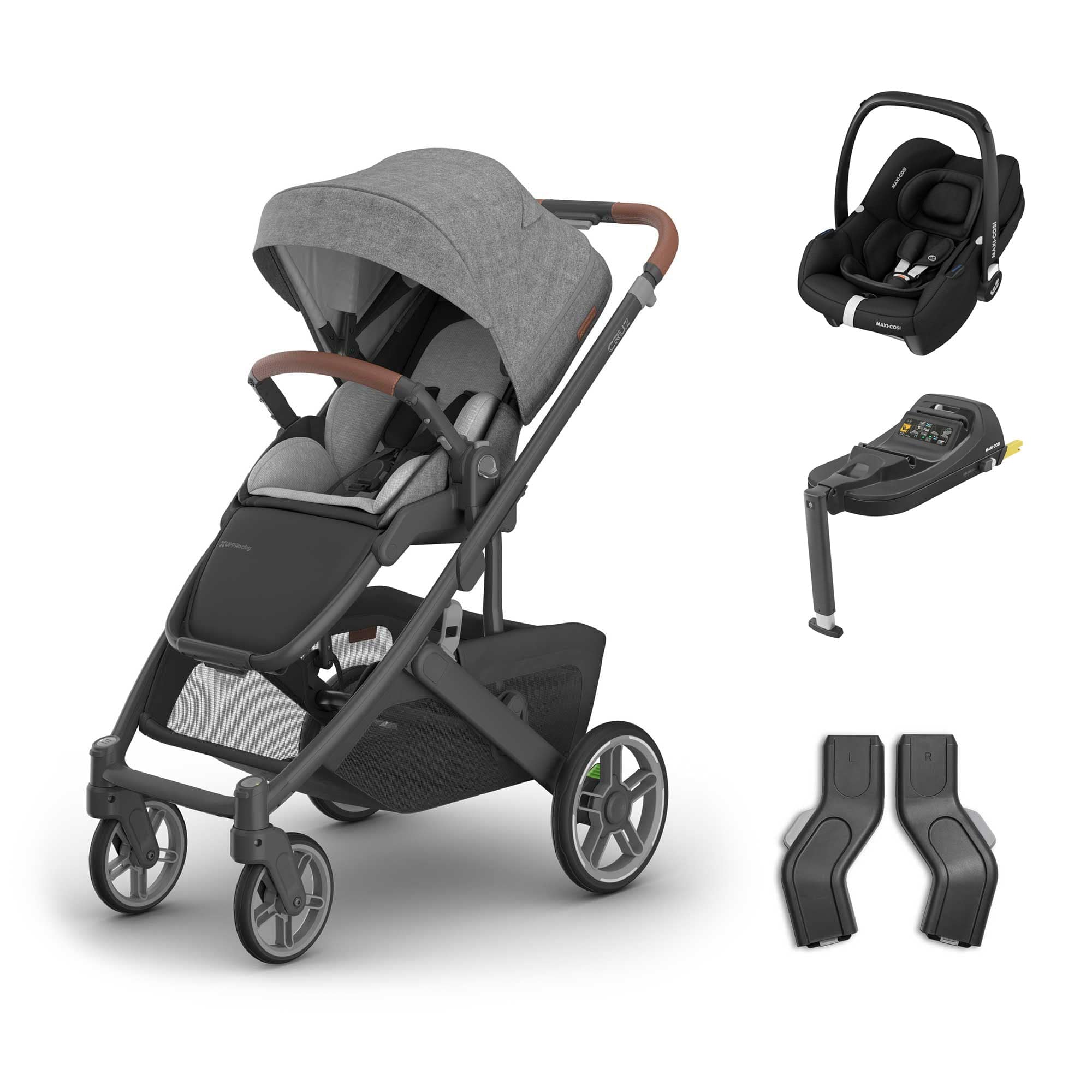 UPPAbaby Cruz V3 Maxi-Cosi Travel System in Greyson Travel Systems 20051-TVS-GRY 810177711254