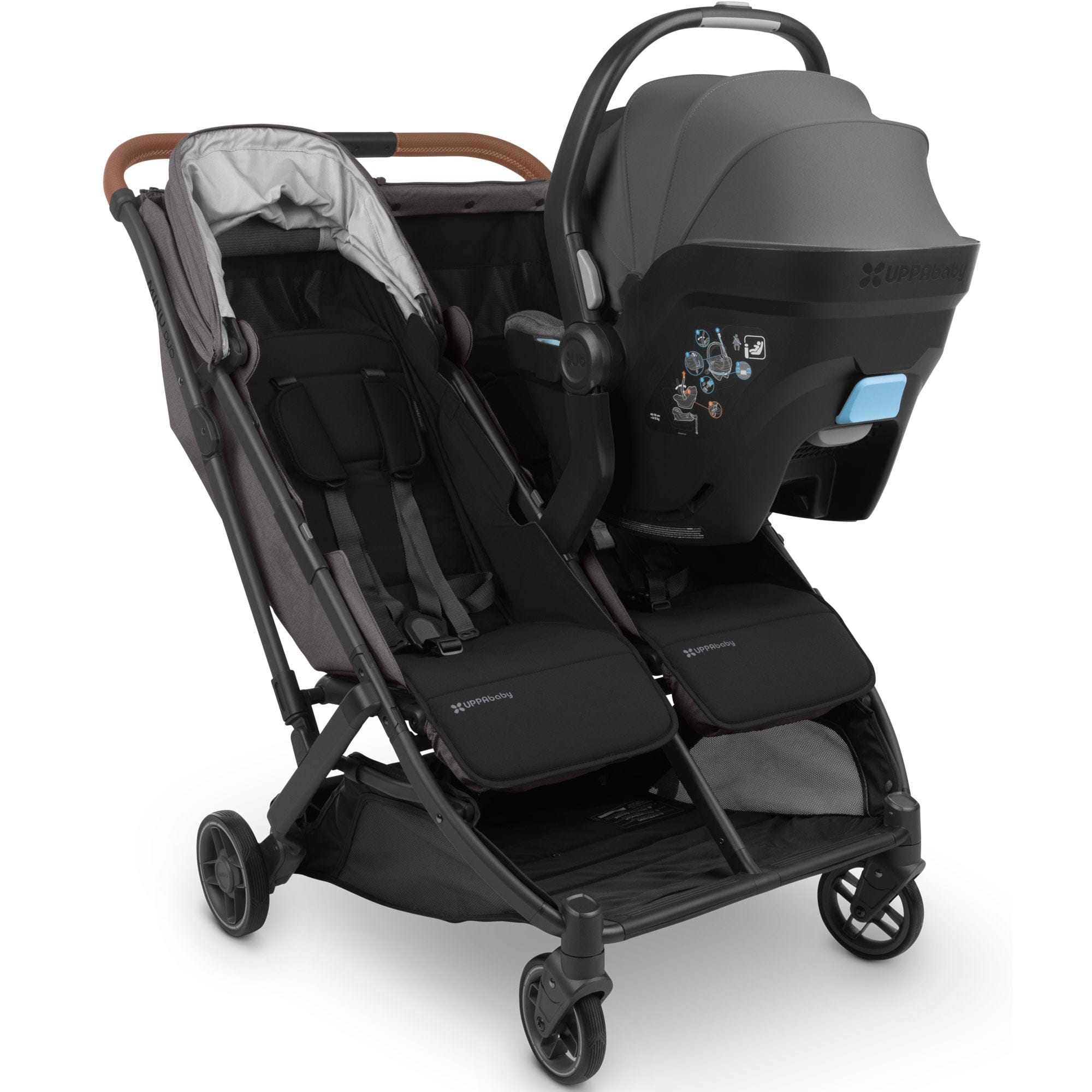 UPPAbaby Minu Duo Travel System in Greyson Travel Systems 18469-MIN-DUO-TVS-GRY 0810142399142