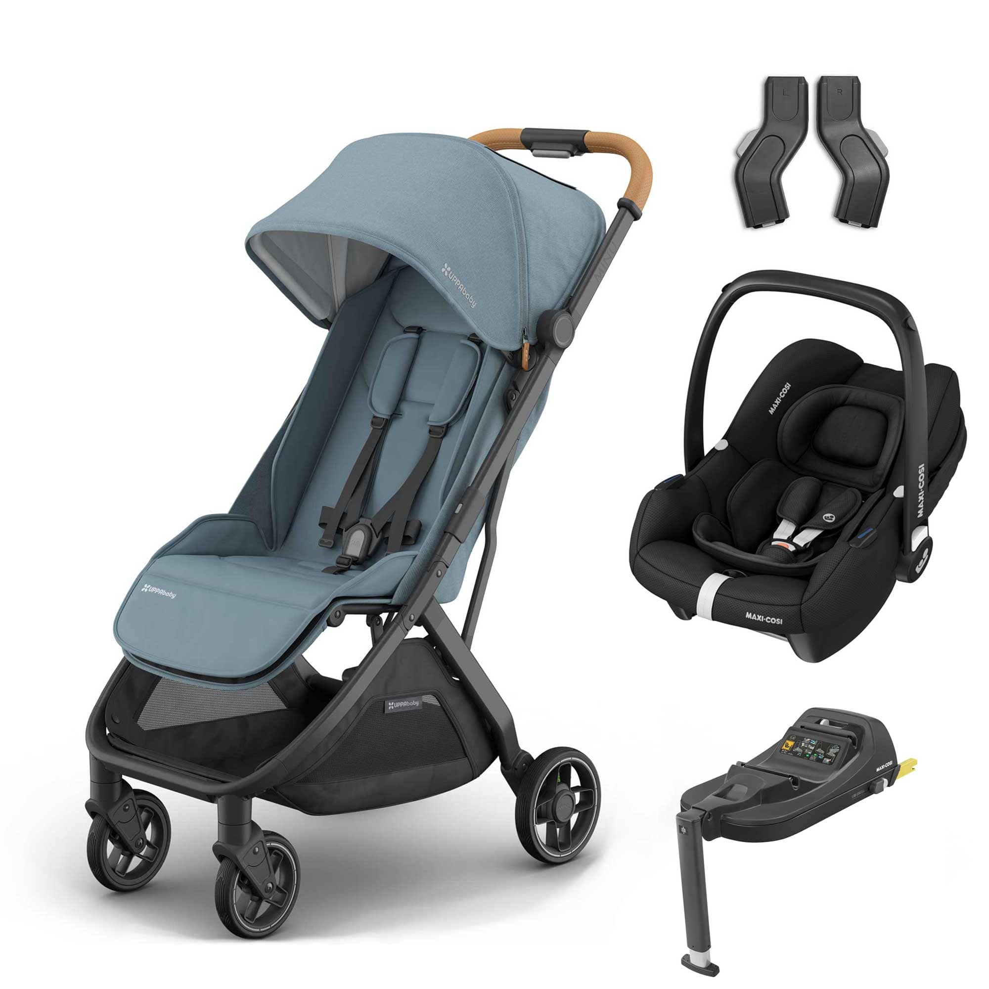UPPAbaby Minu V3 Maxi-Cosi Travel System in Dillan Travel Systems 19061-MIN-CAB-DIL 0810142399531