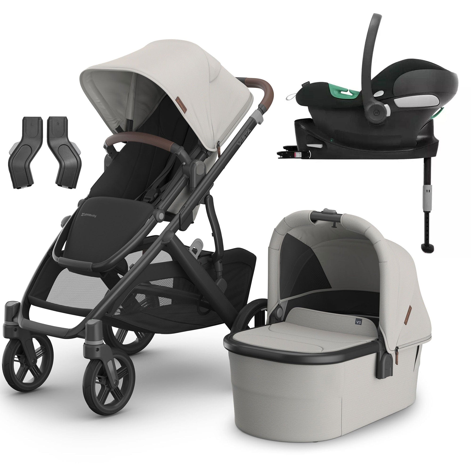 Uppababy Vista V3 Cybex Travel System in Savannah