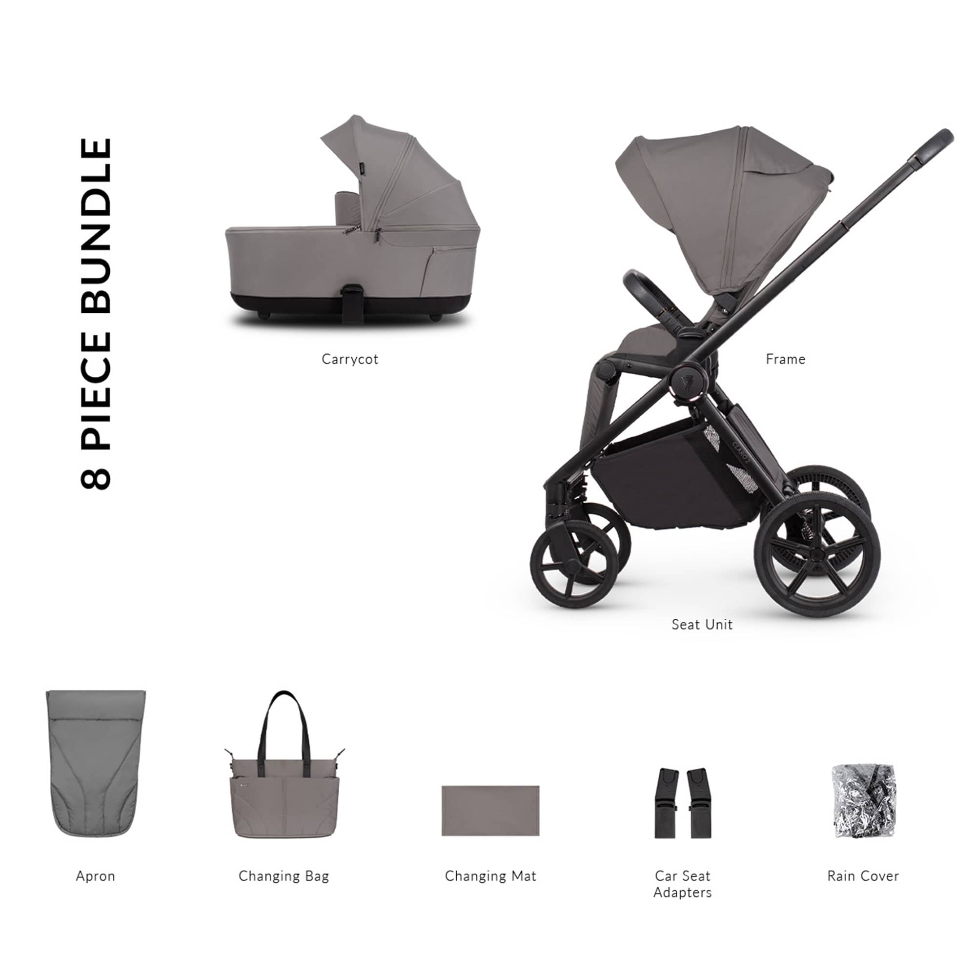 Venicci Claro 2 Essential Bundle in Fog Baby Prams 2001410205 5905261336514