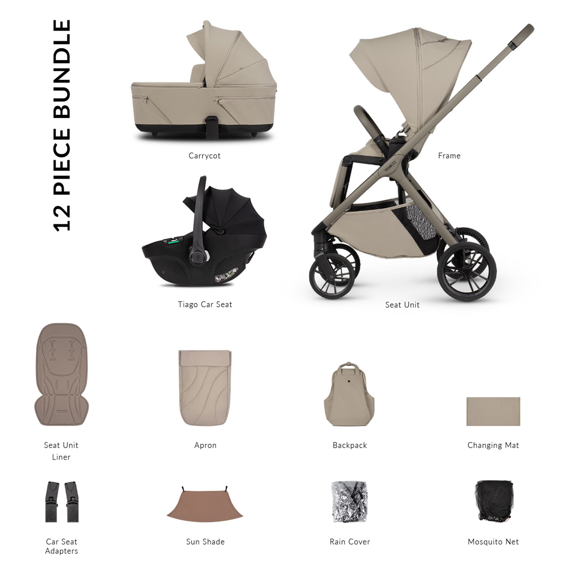 Venicci Tila Comfort Bundle in Latte Baby Prams 2001310312 5905261337481