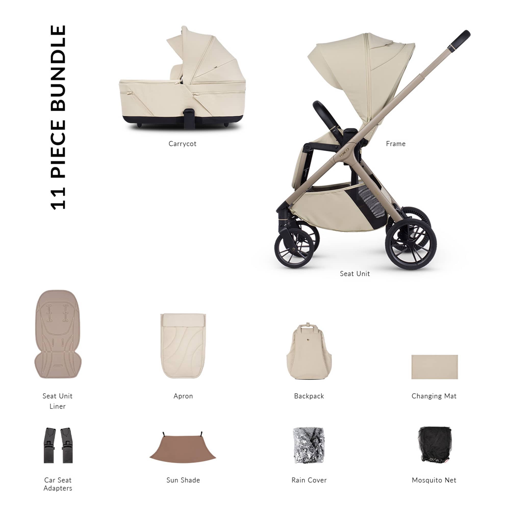 Venicci Tila Essential Bundle in Sabbia Baby Prams 2001310211 5905261337269
