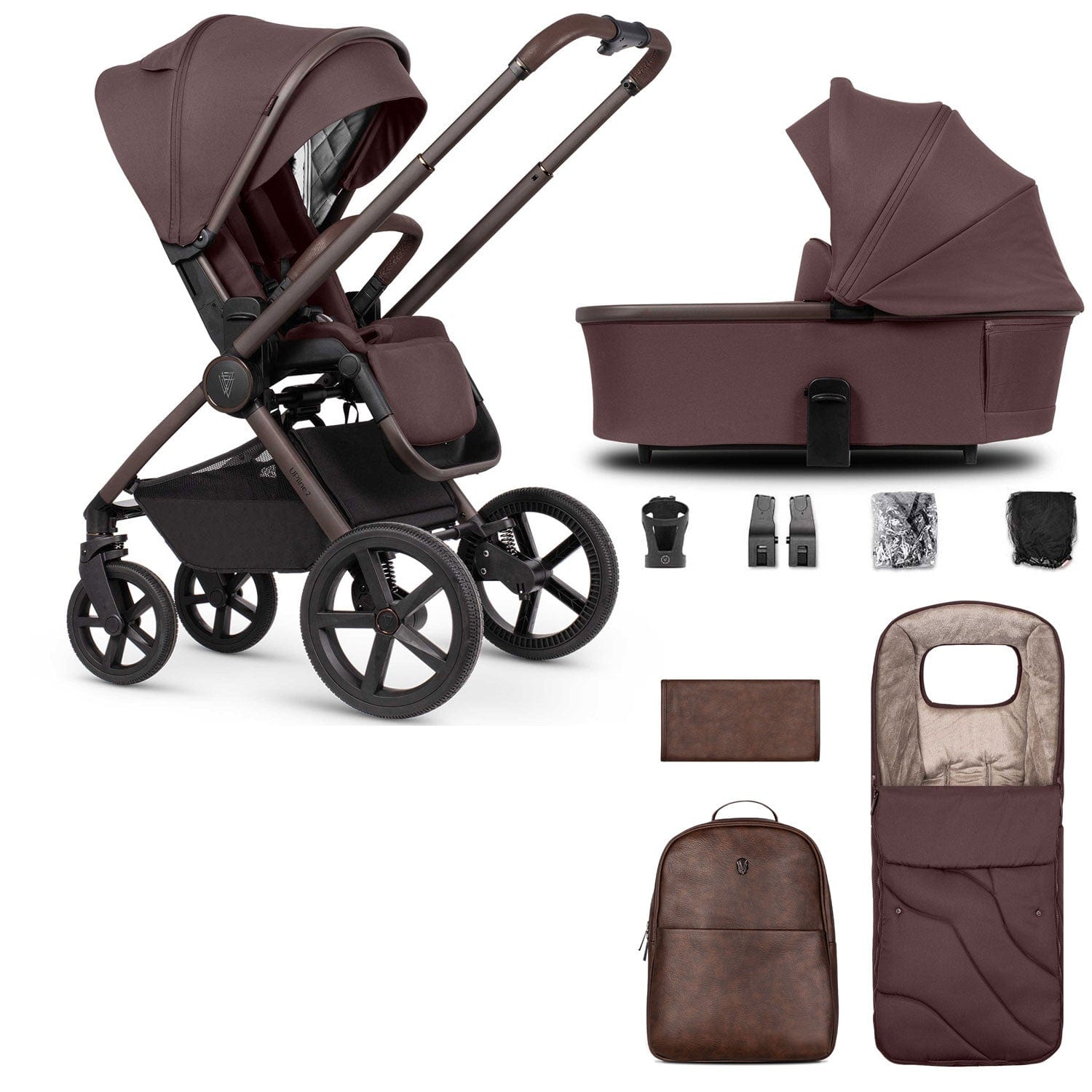 Venicci Tinum Upline SE 2in1 Bundle in Burgundy