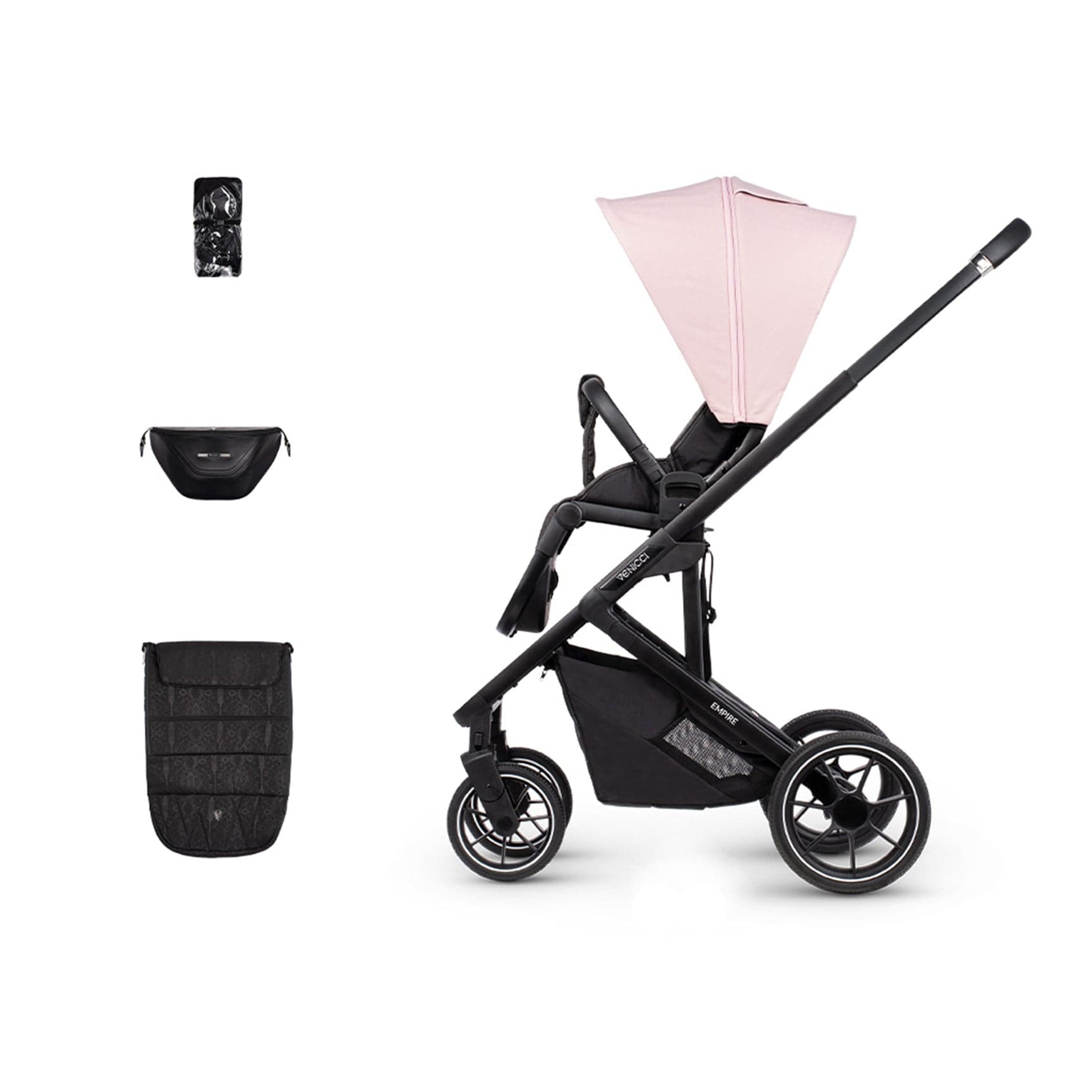 Venicci Empire Stroller & Accessory Pack in Silk Pink Pushchairs & Buggies 1000700108 5905261331175
