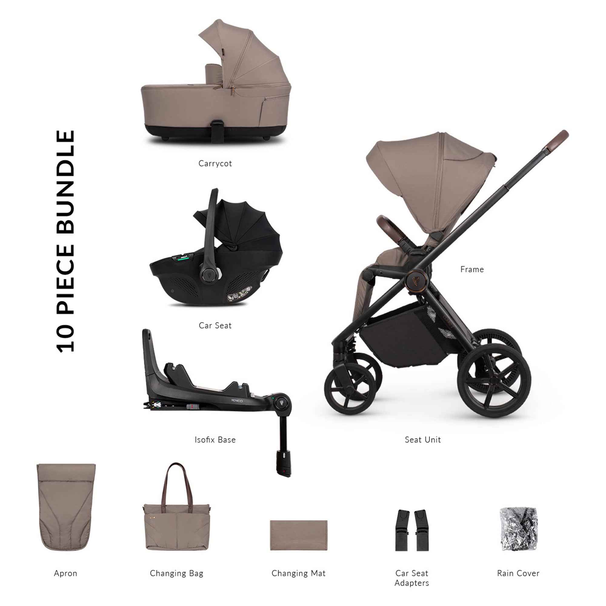 Venicci Claro 2 Luxury Bundle in Almond Travel Systems 2001410409 5905261336897