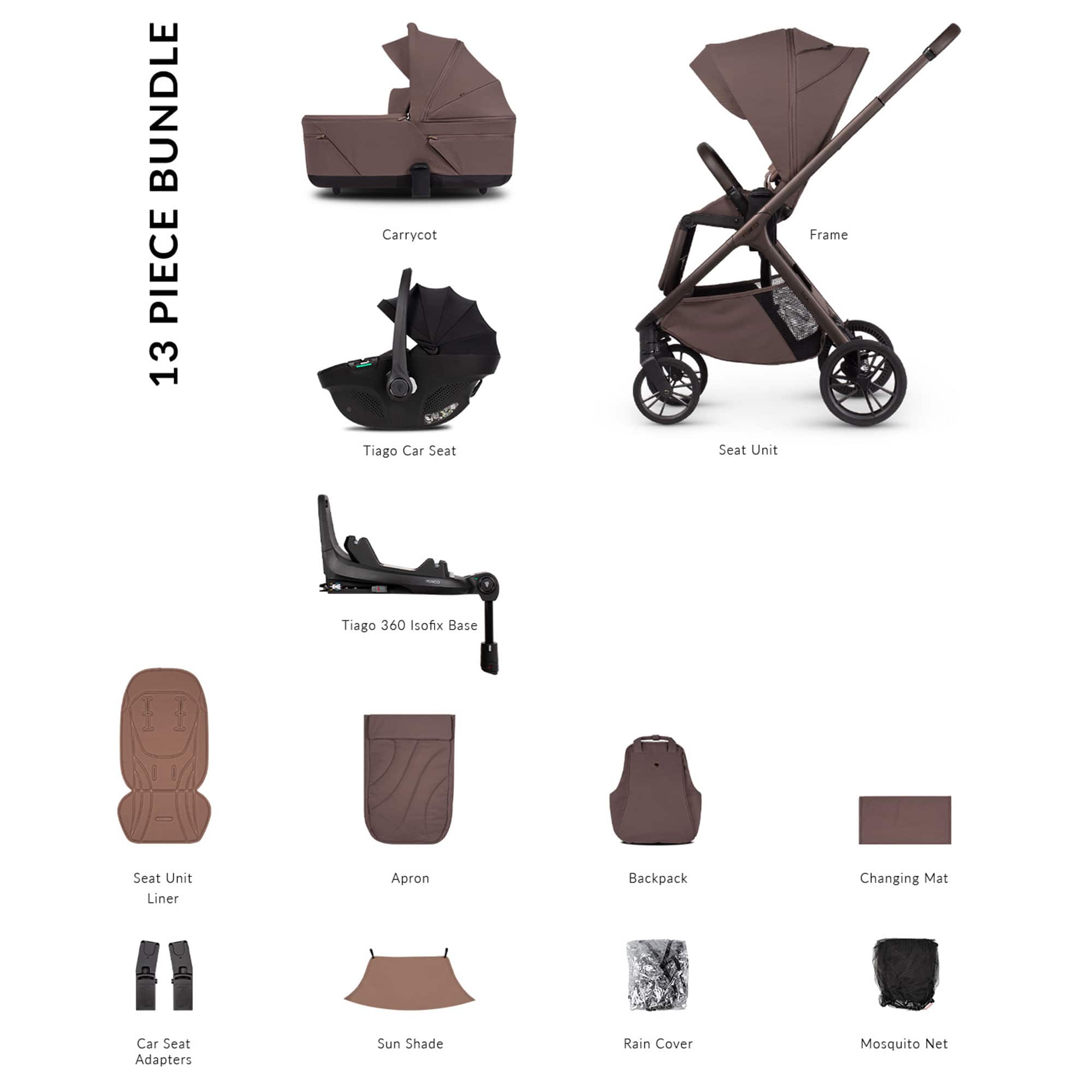 Venicci Tila Luxury Bundle in Noce Travel Systems 2001310410 5905261337542