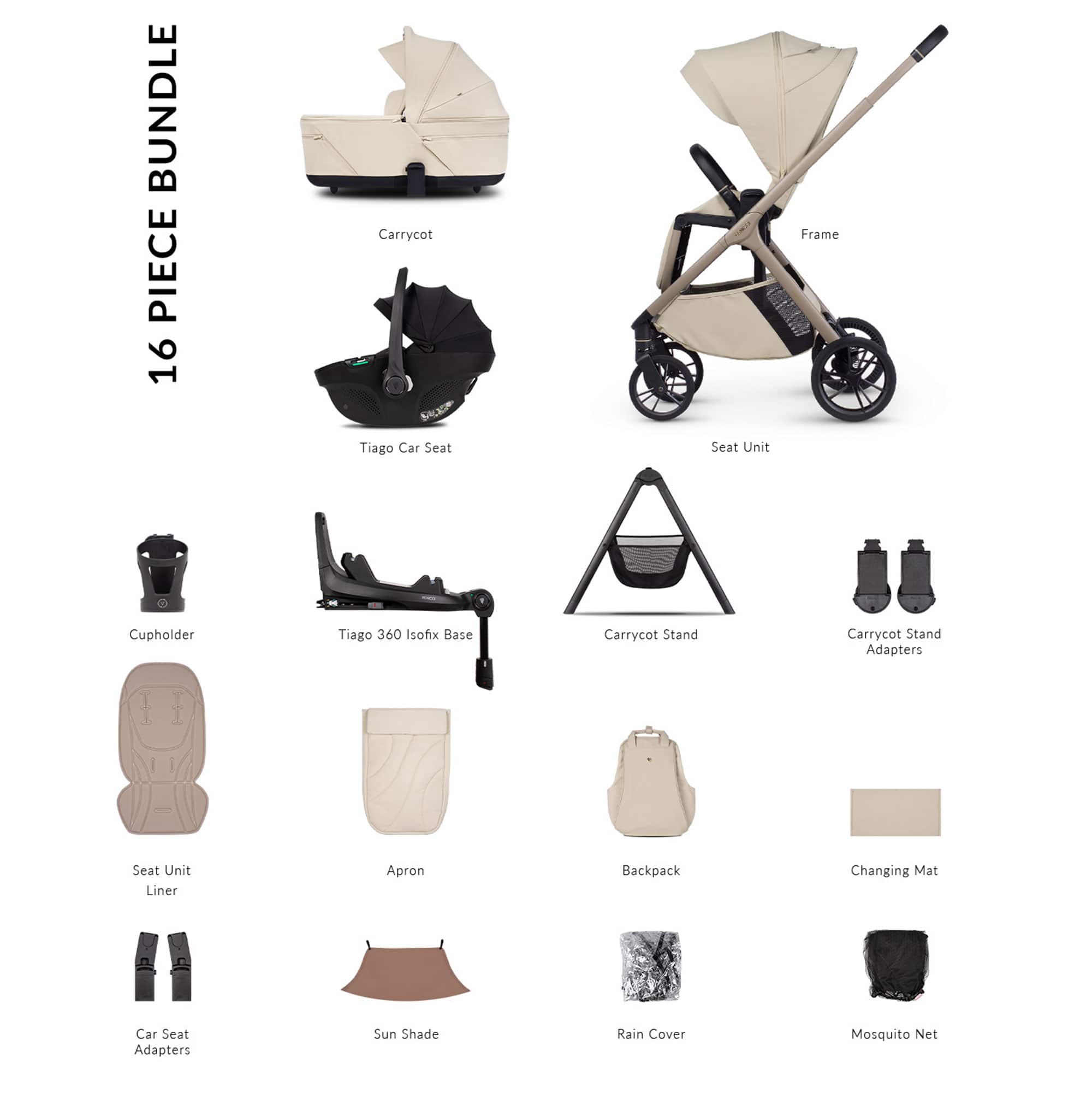 Venicci Tila Ultimate Bundle in Sabbia Travel Systems 2001310511 5905261337634