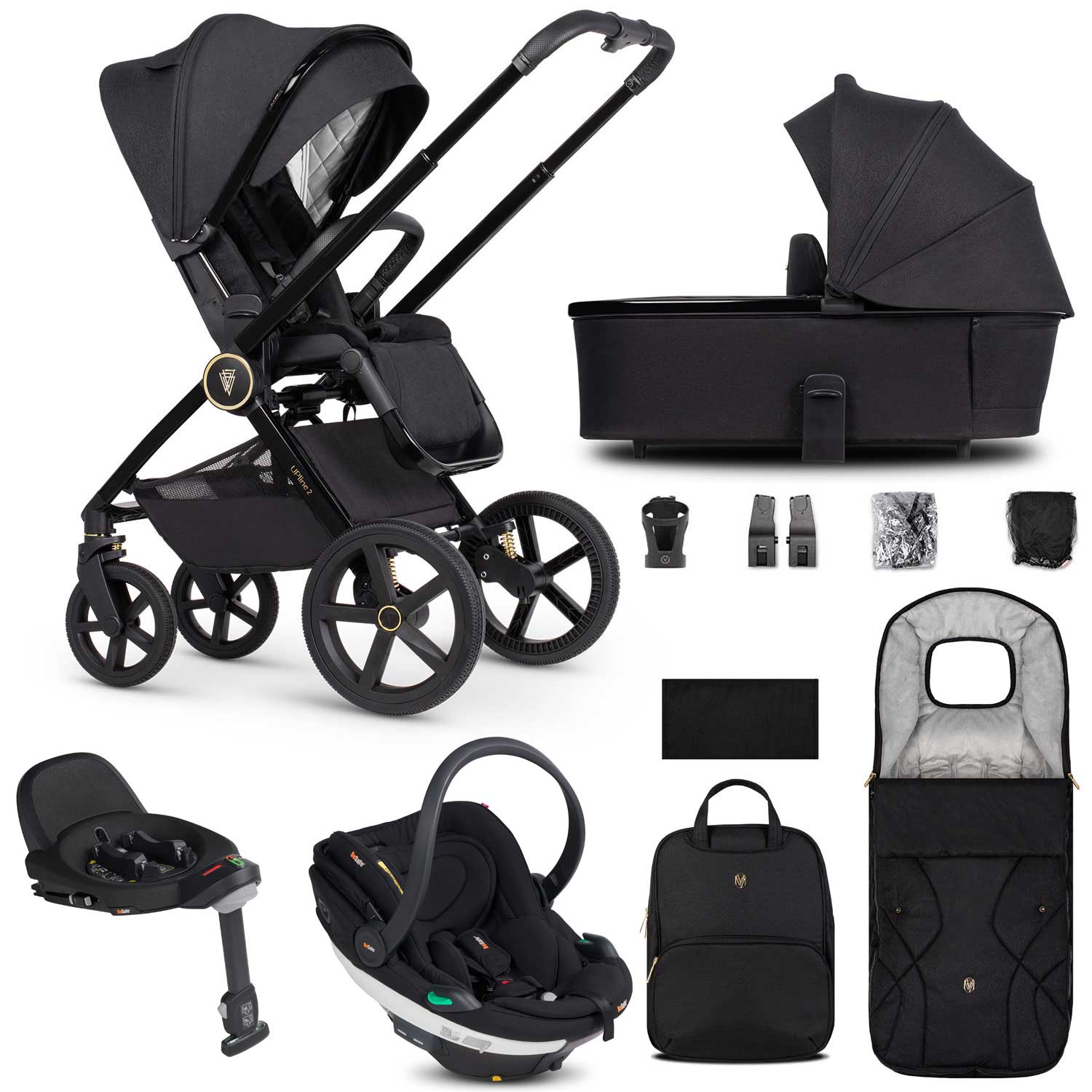 Venicci Tinum Upline 2 3in1 BeSafe Travel System in Black Travel Systems 19121-UPL-BEY-BLA 5905261334190