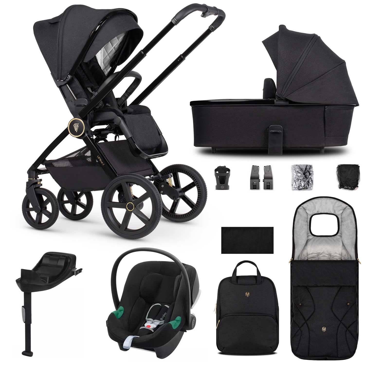 Venicci Tinum Upline 2 3in1 Cybex Travel System in Black Travel Systems 19098-UPL-ATO-BLA 5905261334190