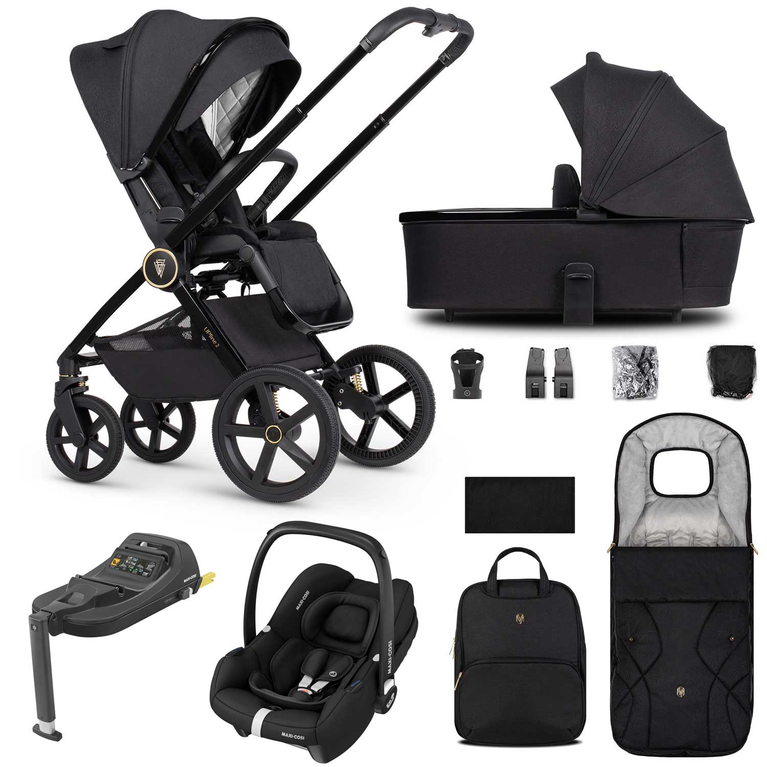 Venicci Tinum Upline 2 3in1 Maxi-Cosi Travel System in Black Travel Systems 19082-UPL-CAB-BLA 5905261334190