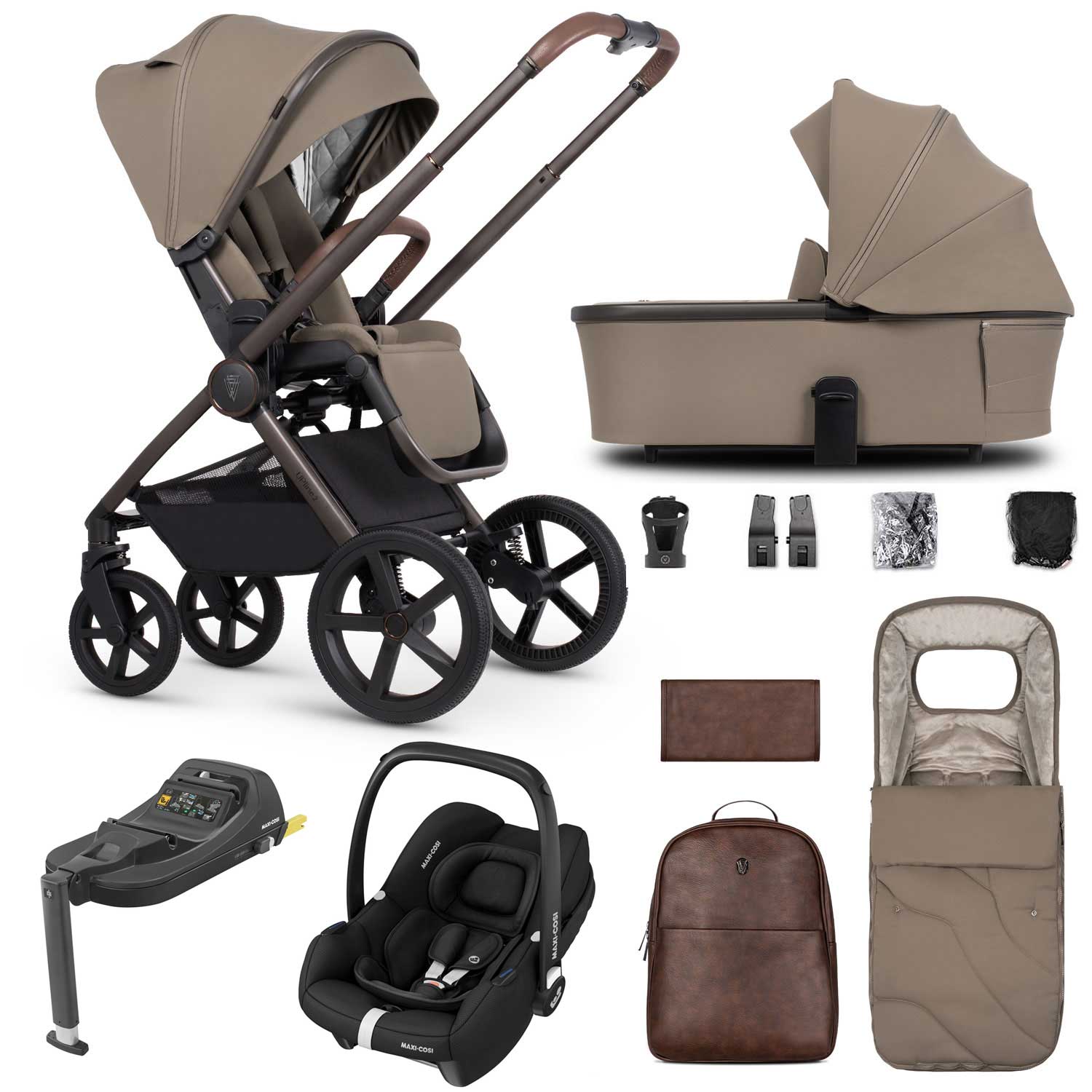 Venicci Tinum Upline 2 SE 3in1 Maxi-Cosi Travel System in Powder Travel Systems 19083-UPL-CAB-POW 5905261334183