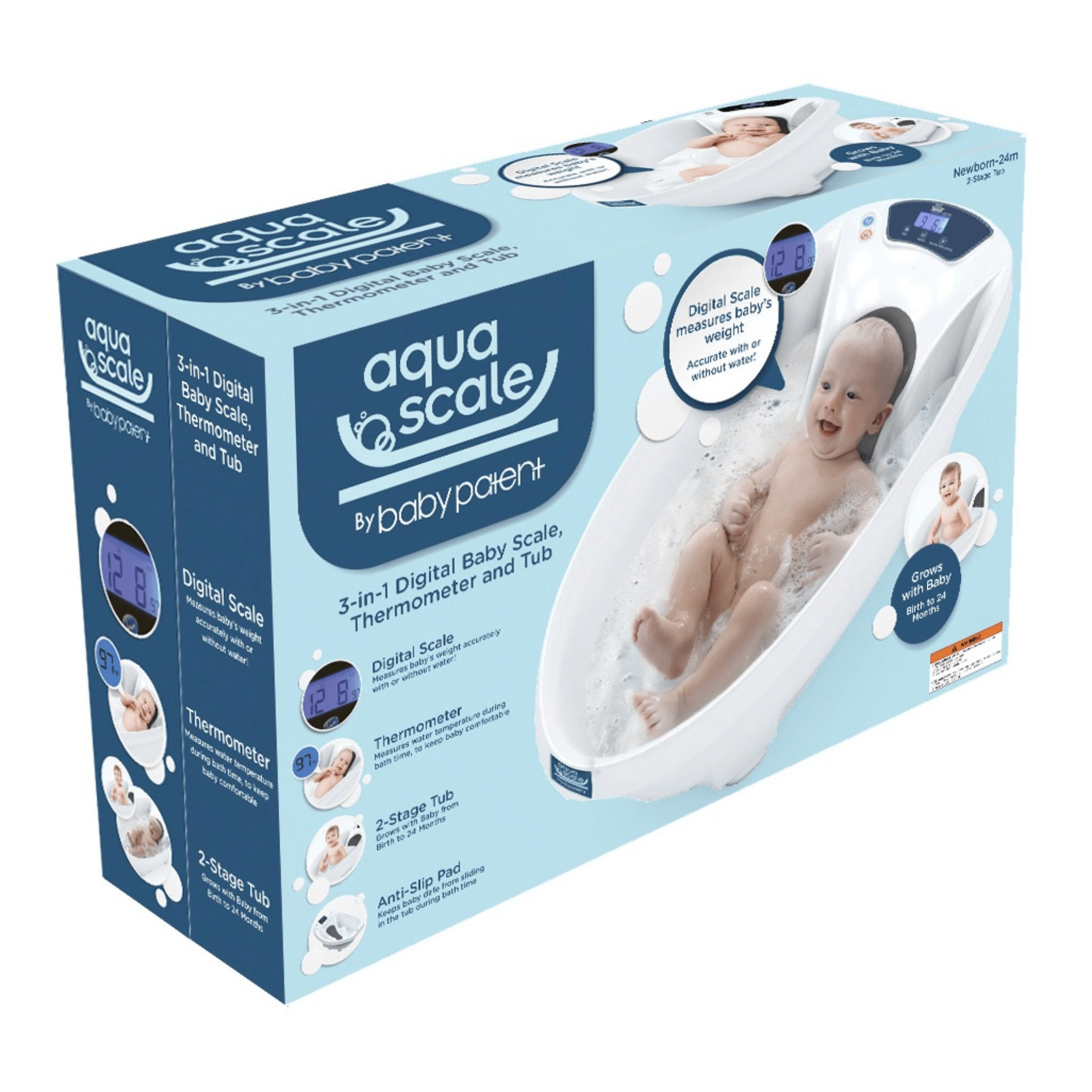 Aqua Scale V3 Digital Baby Bath White Bathing & Grooming 20-40-001 869054000011
