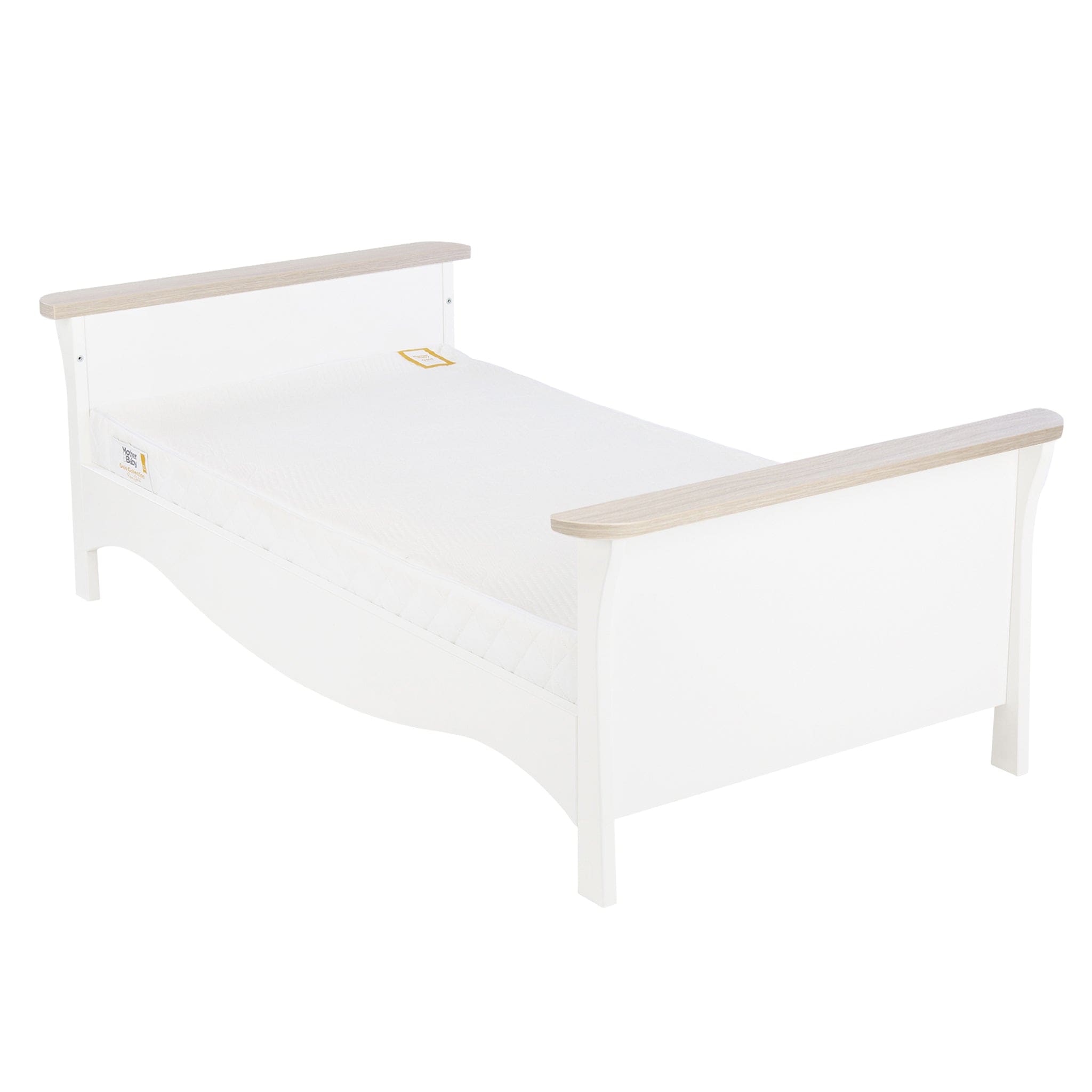 CuddleCo Clara Cot Bed in White & Ash Cot Beds