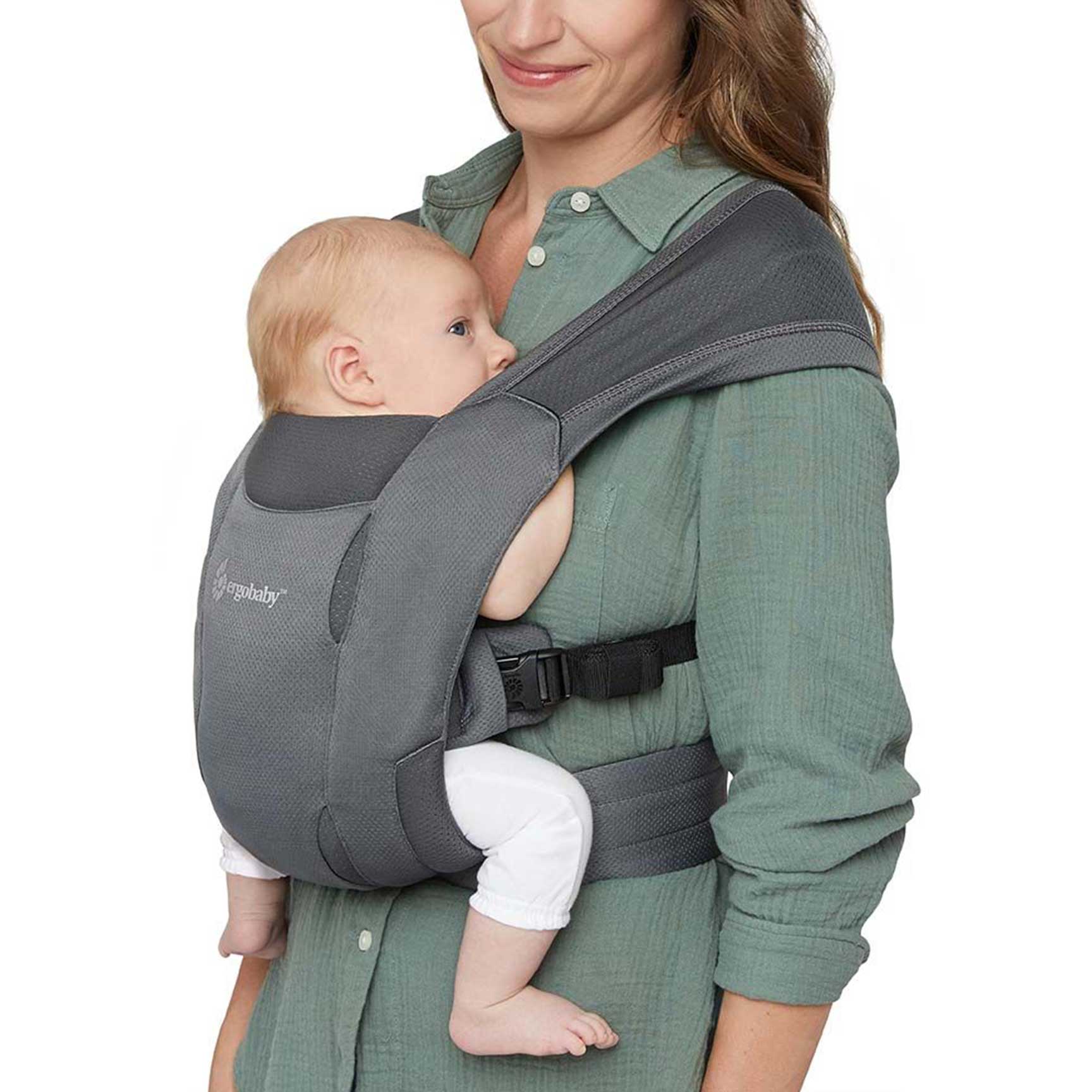 Ergobaby Embrace Soft Air Mesh in Washed Black Baby Carriers BCEMASAMBLK 1220000205130
