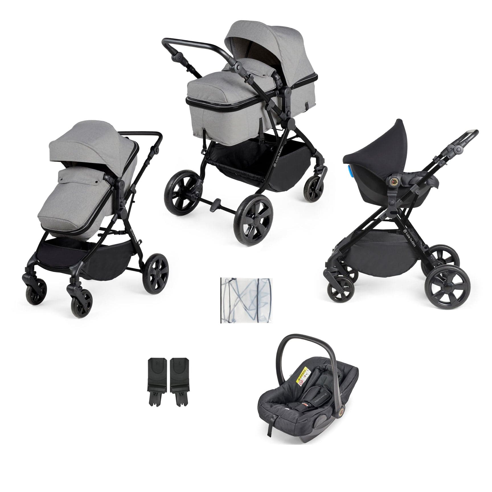 Ickle Bubba Comet 3-in-1 Travel System with Astral Car Seat in Space Grey Baby Prams 10-008-101-014 5056515025767