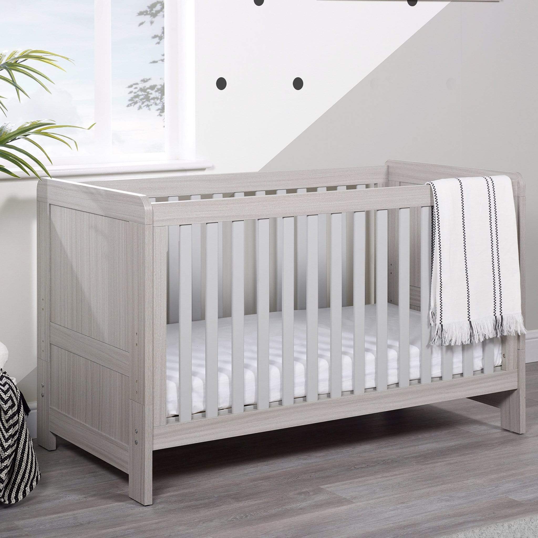 Ickle Bubba Pembrey Cot Bed Ash Grey Cot Beds