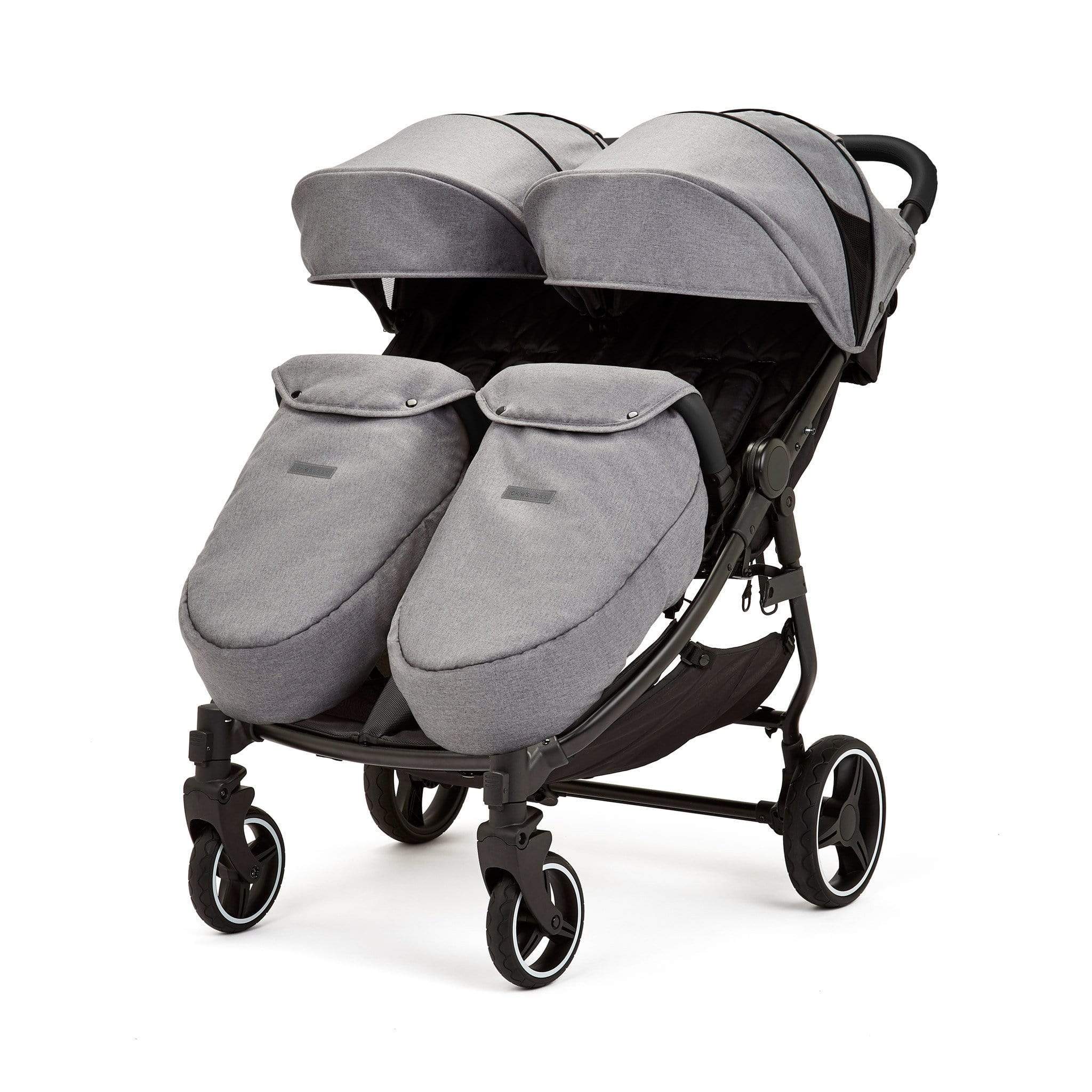 Ickle Bubba Venus Max Double Stroller Black/Space Grey/Black Double & Twin Prams 16-004-200-014 5060777952464