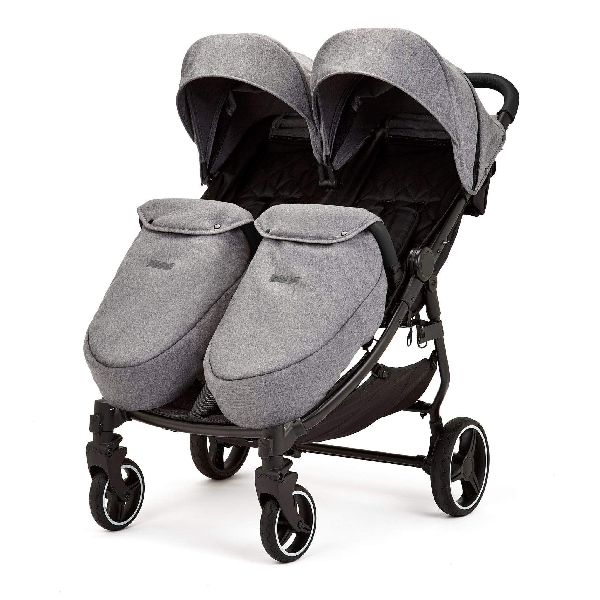 Ickle Bubba Venus Max Double Stroller Black/Space Grey/Black Double & Twin Prams 16-004-200-014 5060777952464